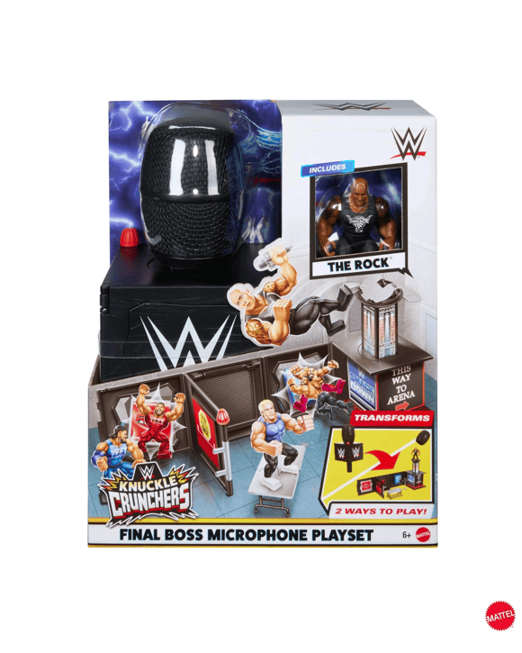 Mattel WWE Knuckle Crunchers Final Boss Microphone Playset - Multi