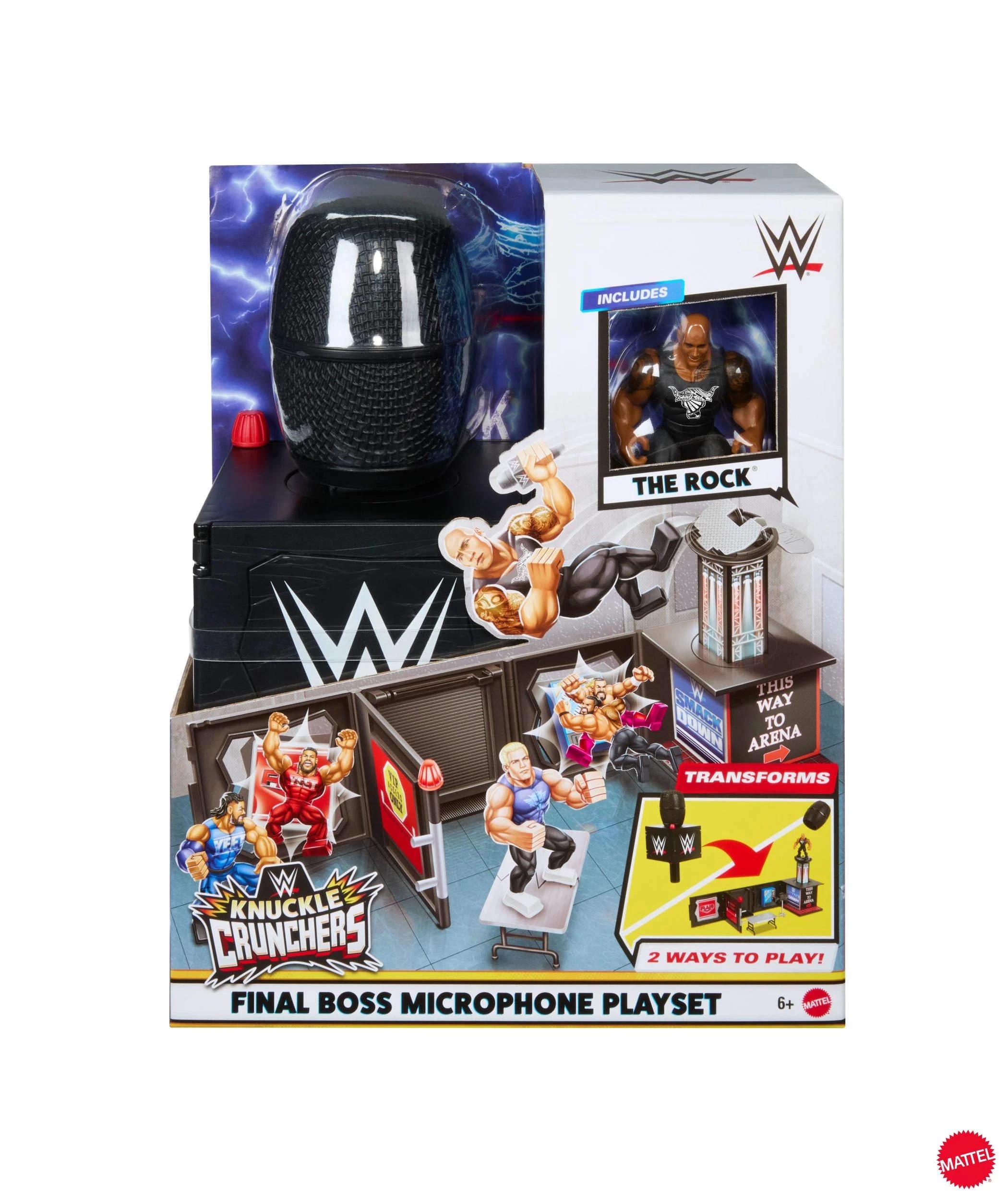 1 Mattel WWE Knuckle Crunchers Final Boss Microphone Playset - Multi, 1 of 6