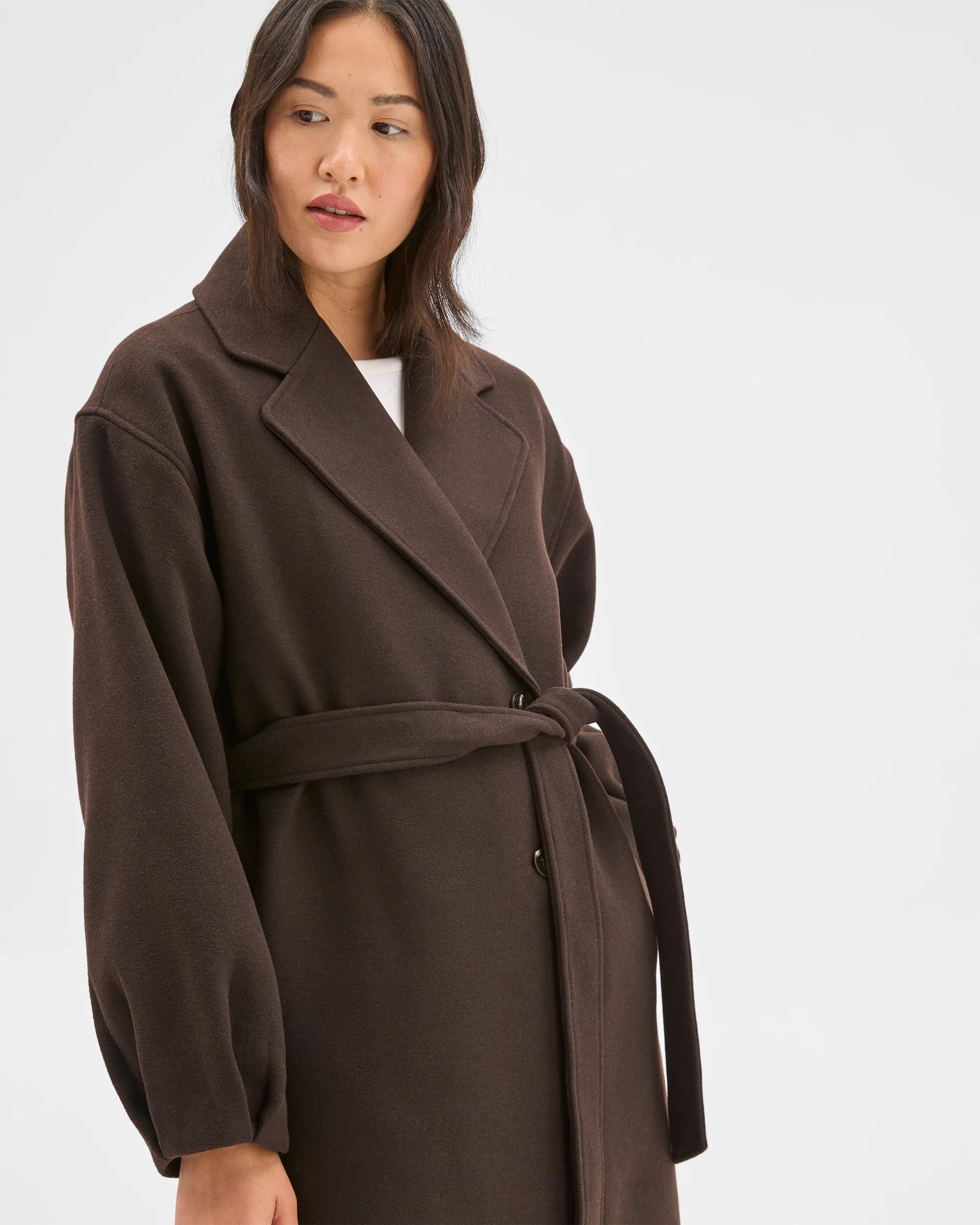 6 Preview Wrap Belted Coat TRUFFLE, 6 of 8