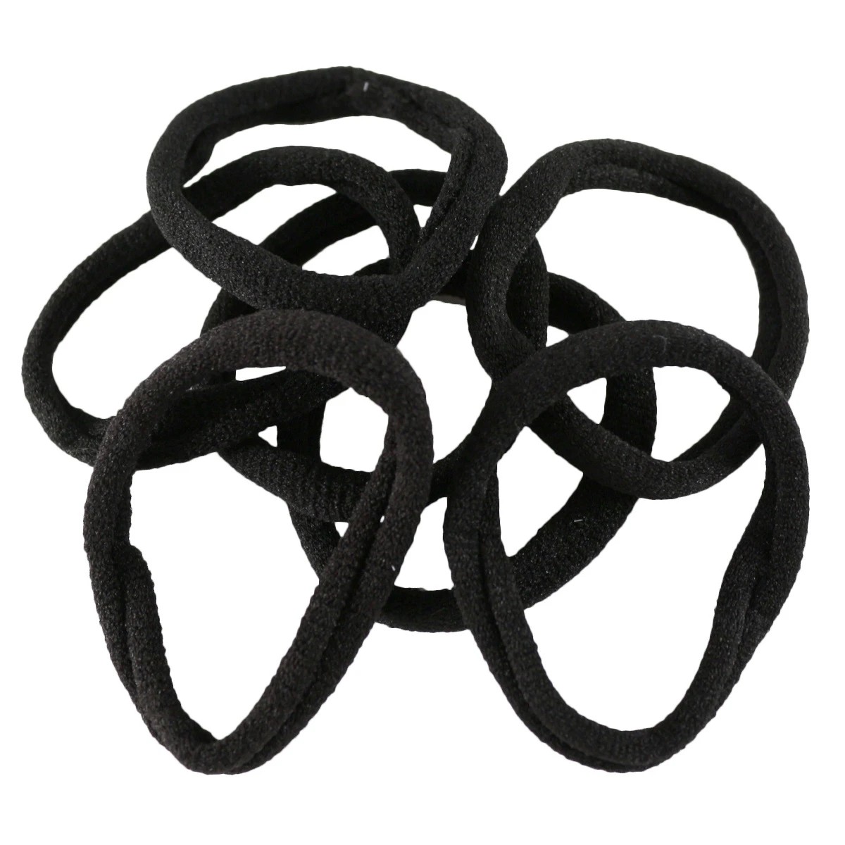 1 24 Pack Black Soft Ponytailers