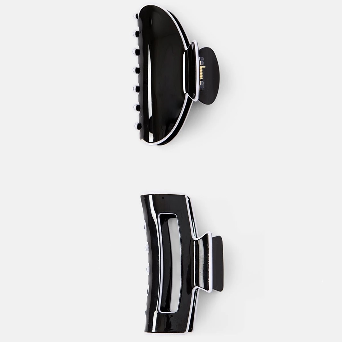 1 2 Pack Black and White Contrast Hair Clips, 1 of 7