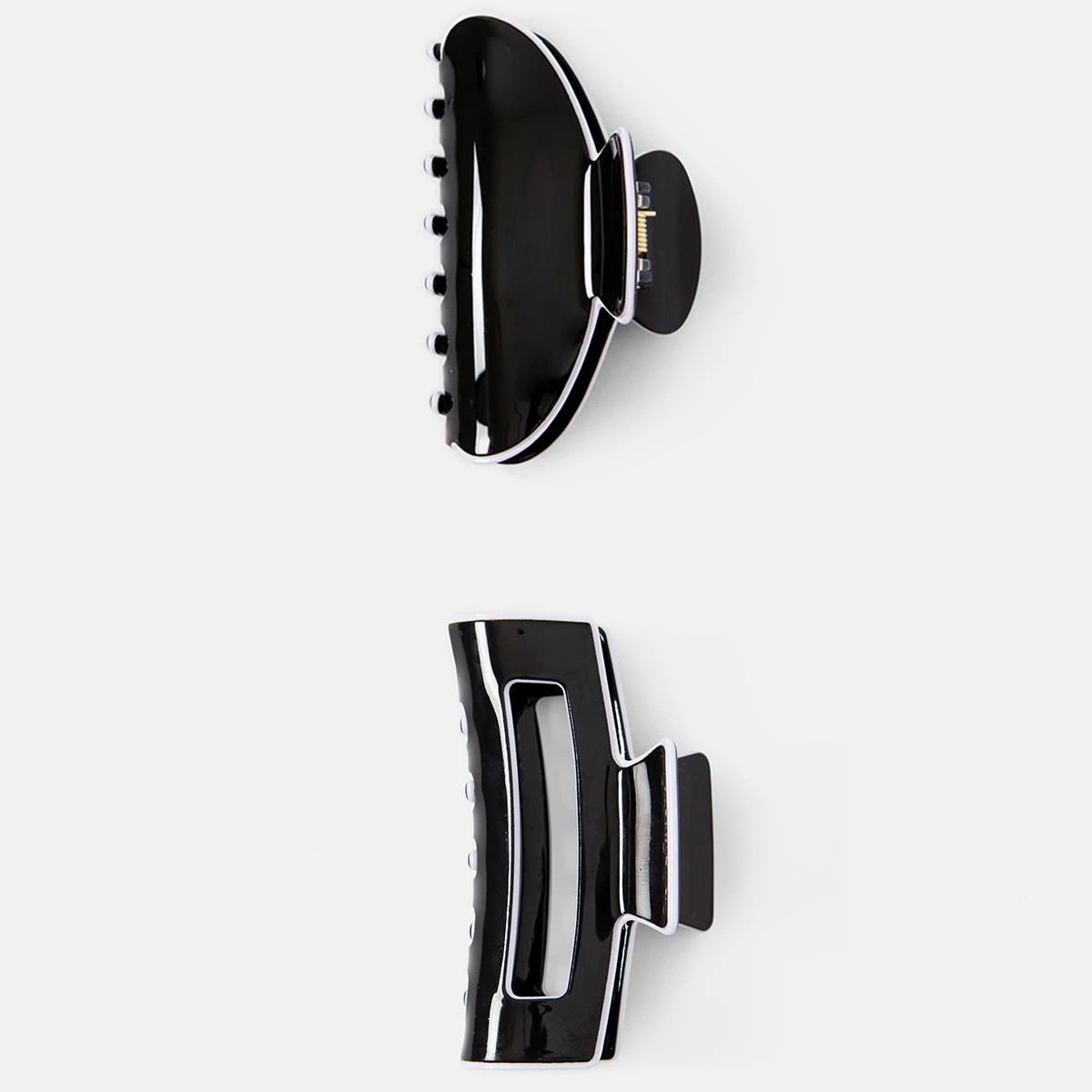 1 2 Pack Black and White Contrast Hair Clips, 1 of 7