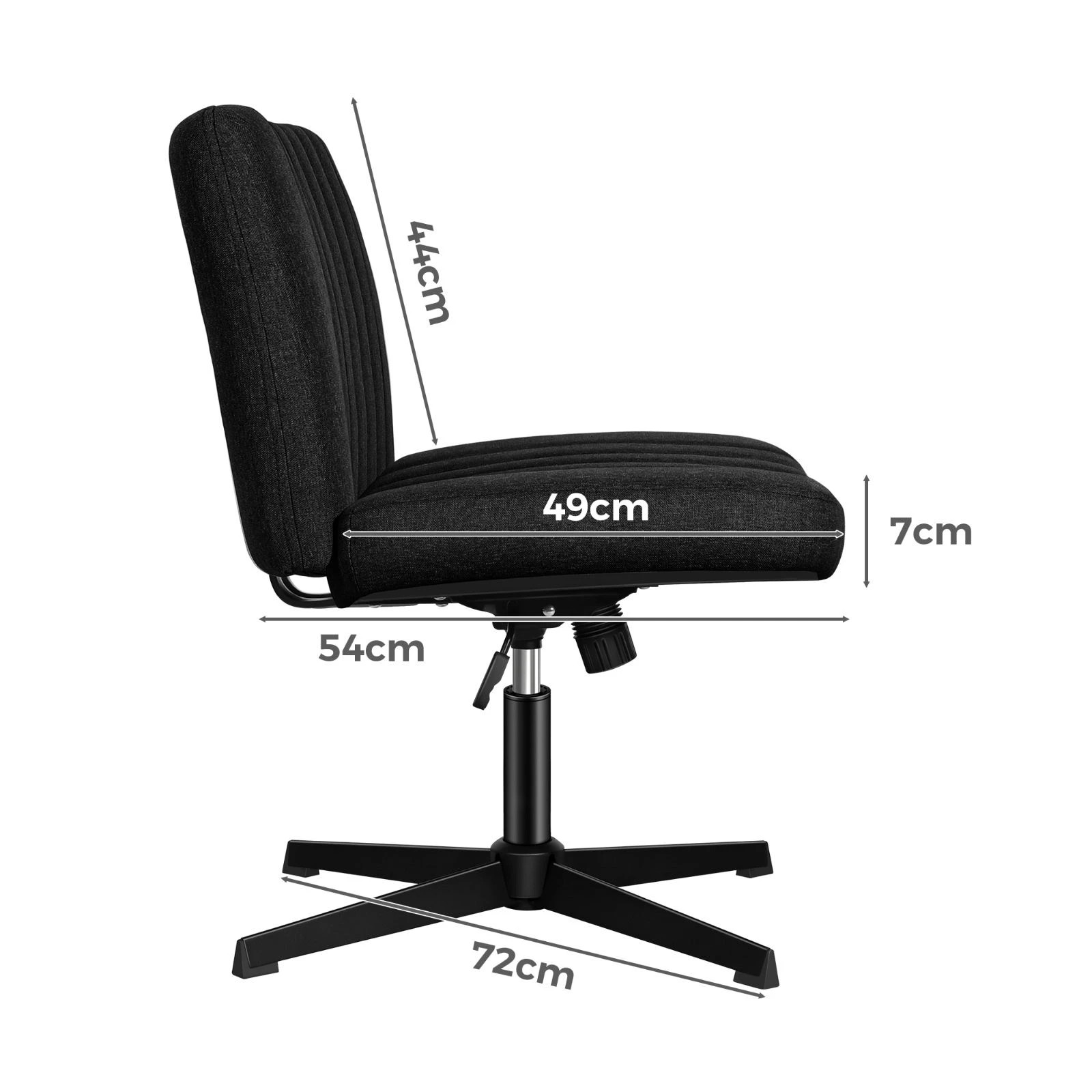 5 Alfordson Office Chair Computer Executive Seat Work Ottoman Fabric - Black, 5 of 10