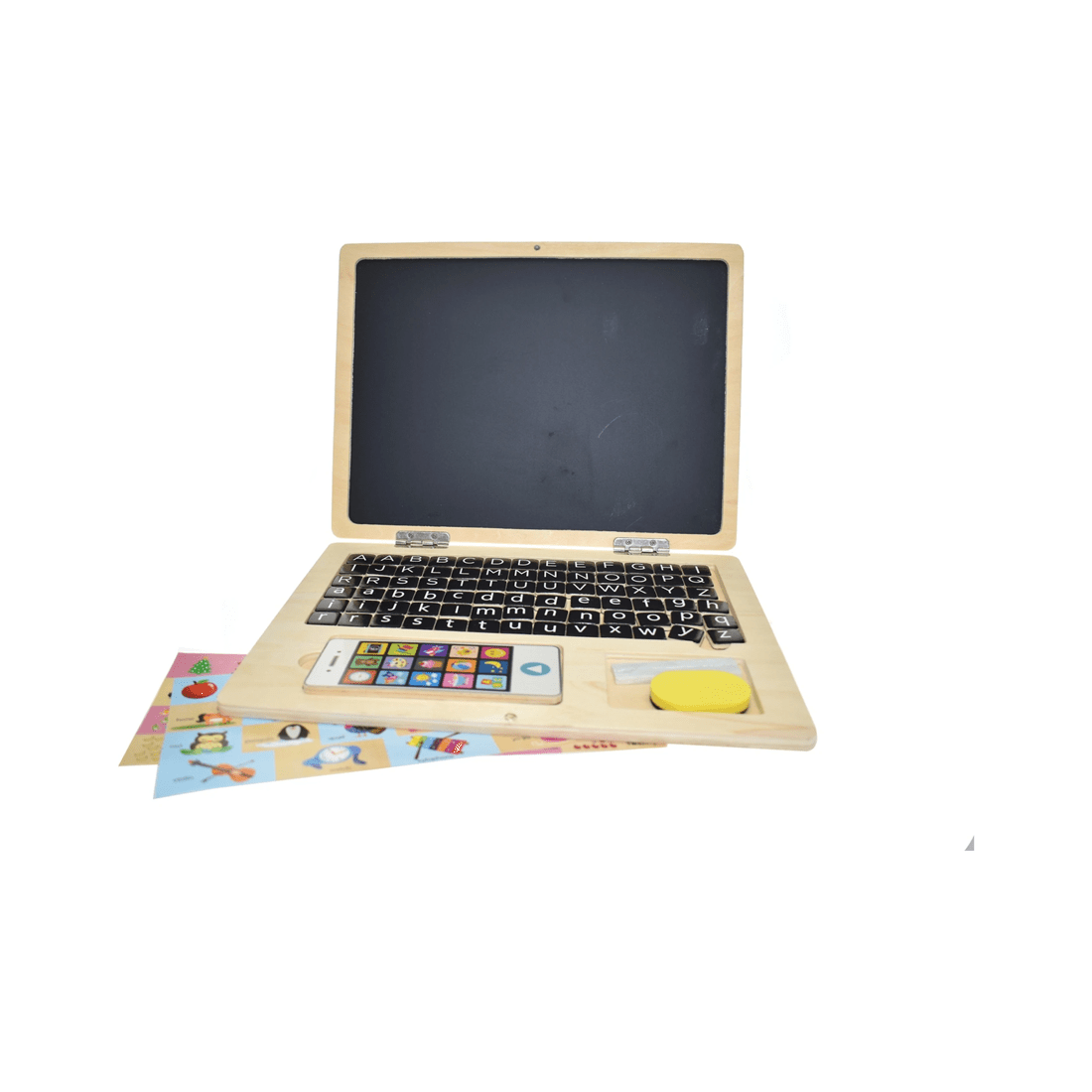 3 Kaper Kidz Magnetic Educational Visual Notebook Spelling Fun Wooden Learning Toy - Travel Friendly
 - Black, 3 of 9