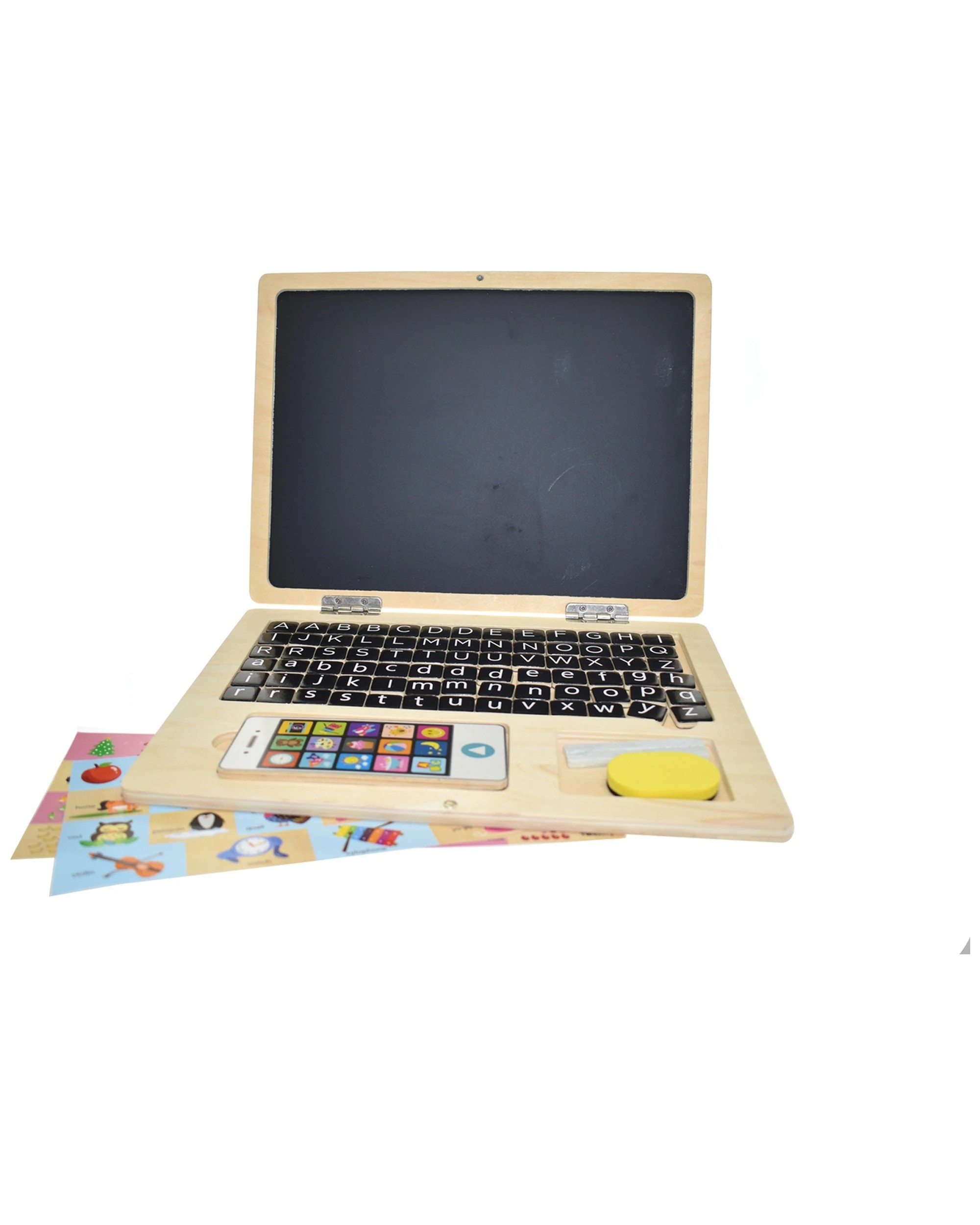 3 Kaper Kidz Magnetic Educational Visual Notebook Spelling Fun Wooden Learning Toy - Travel Friendly
 - Black, 3 of 9