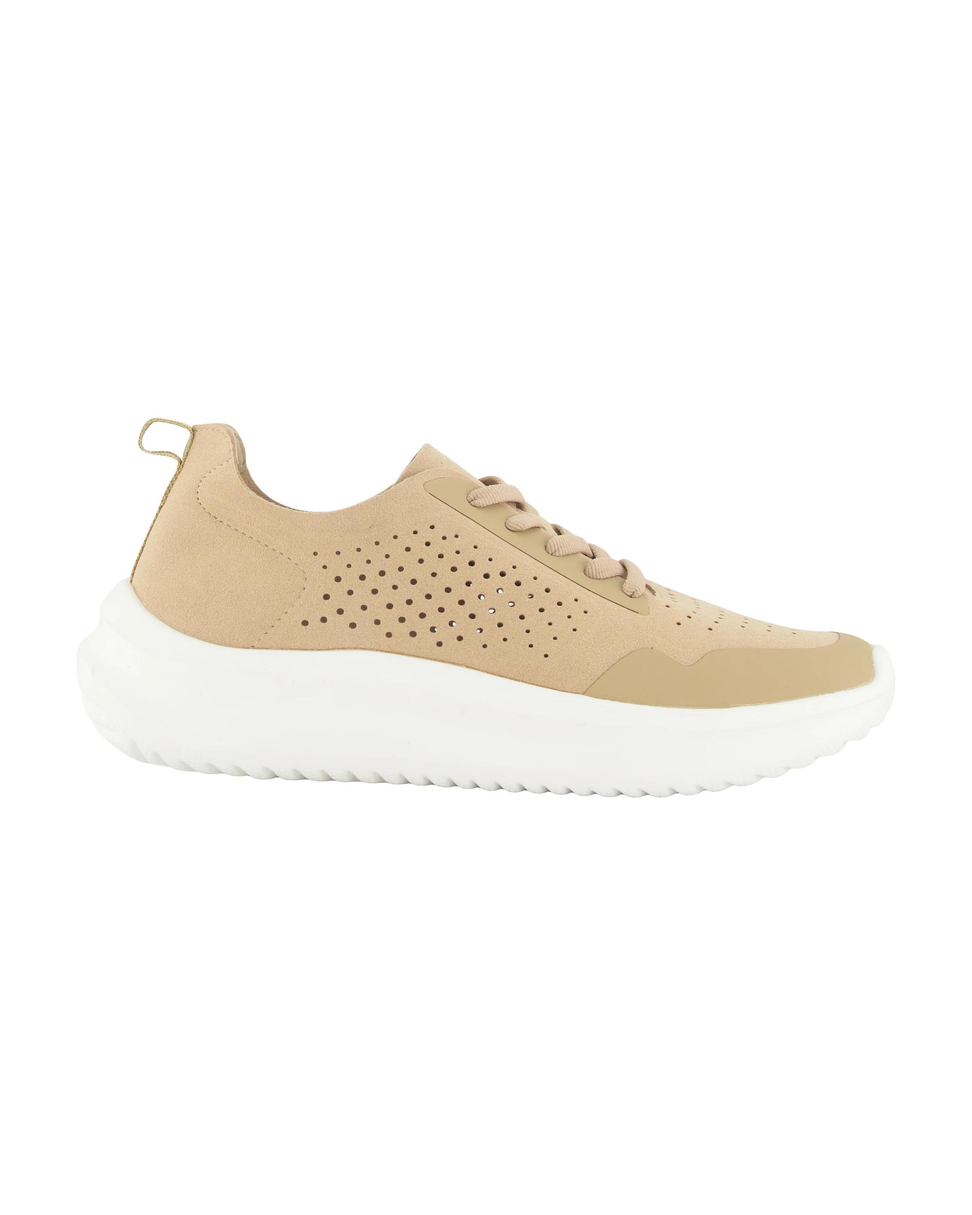 1 Perforated Dress Sneakers Taupe, 1 of 5