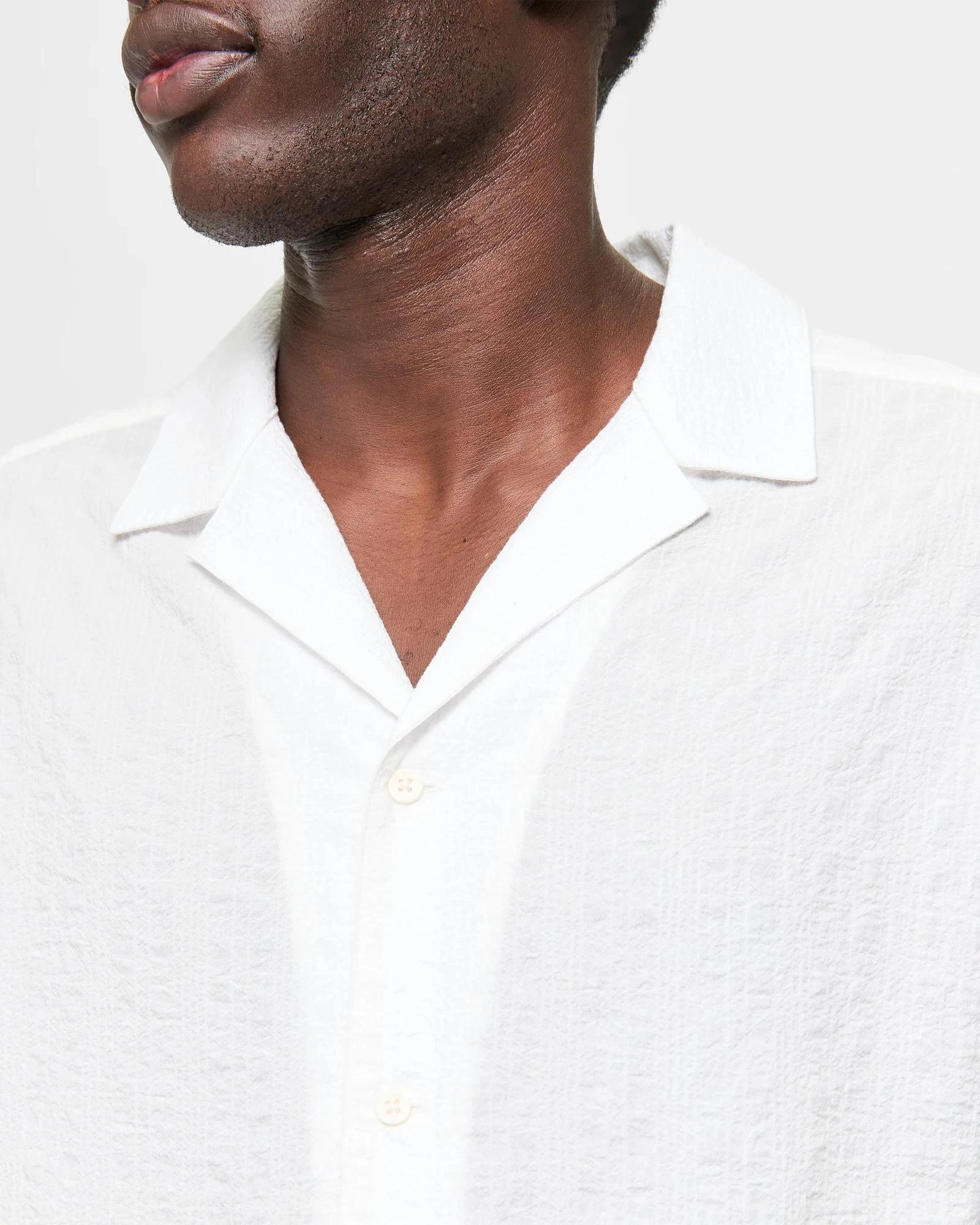 5 Short Sleeve Textured Shirt - Commons WHITE, 5 of 5