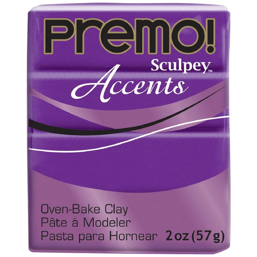 1 Sculpey Premo Modelling Clay Purple Pearl 57g, 1 of 3