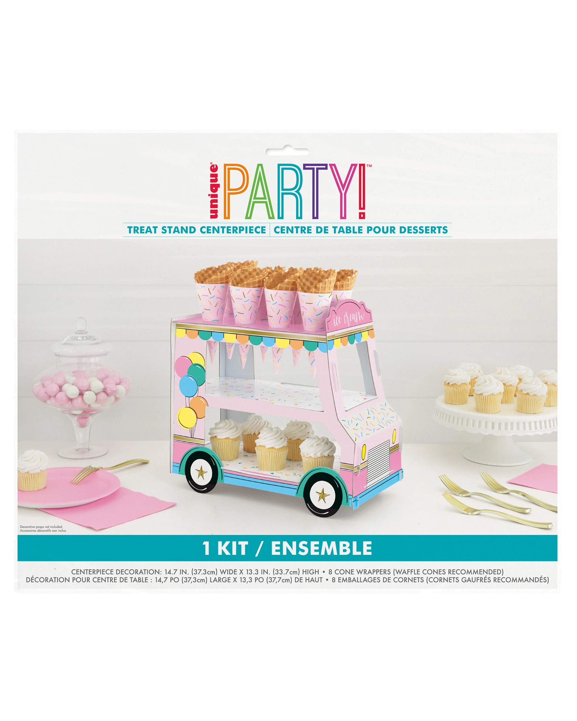 3 Unique Rainbow Birthday Sweets Ice Cream Van Treat Stand, 3 of 3