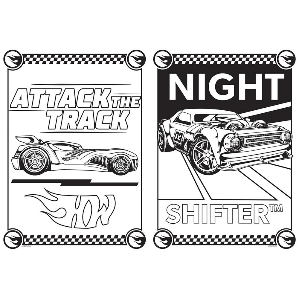 2 Scholastic Mega Colouring Book Hot Wheels, 2 of 4