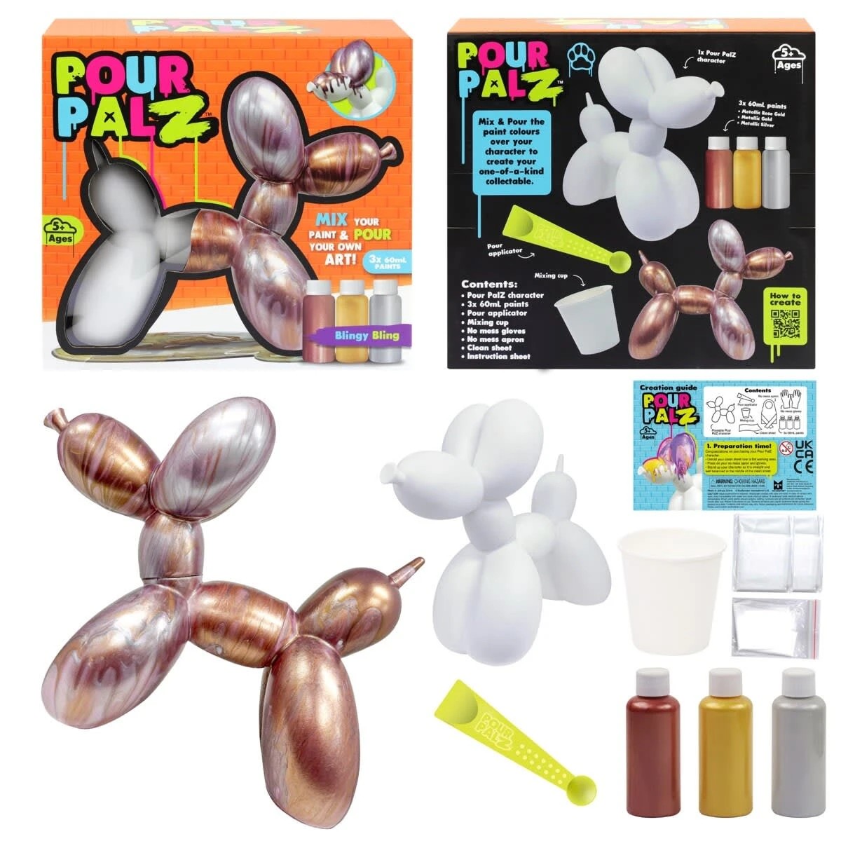 5 Pour Palz Balloon Dog - Assorted, 5 of 10