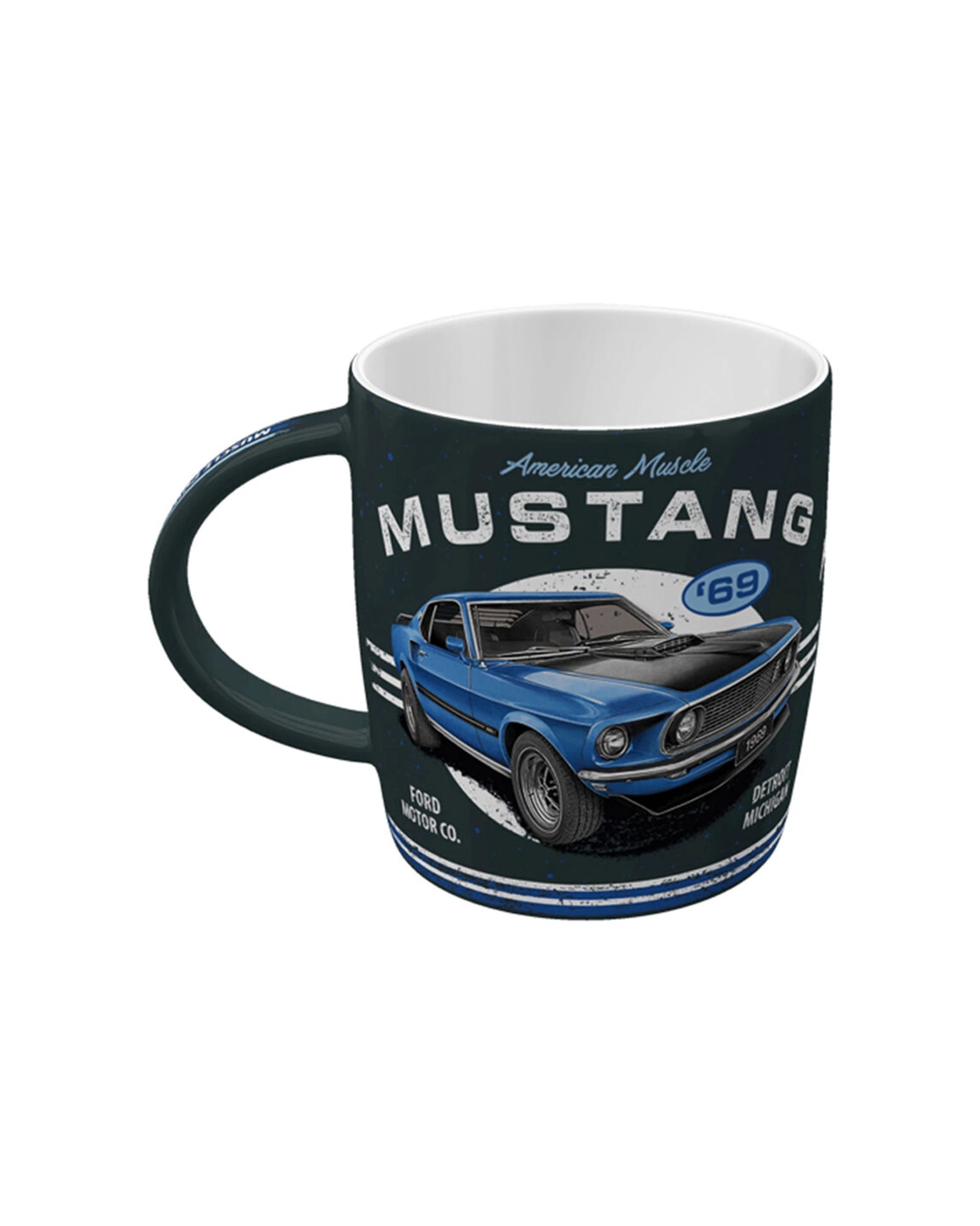 5 Nostalgic-Art 4PK Ceramic Mug 330ml Retro Design - Ford Mustang 1969 Mach 1 Blue - Blue, 5 of 6