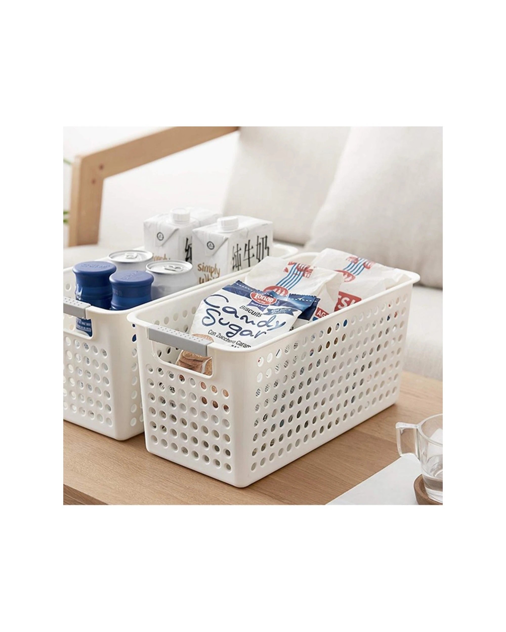 2 BR Home Premium Plastic Storage Basket with Grip Handles - 36 Pack, 2 of 7