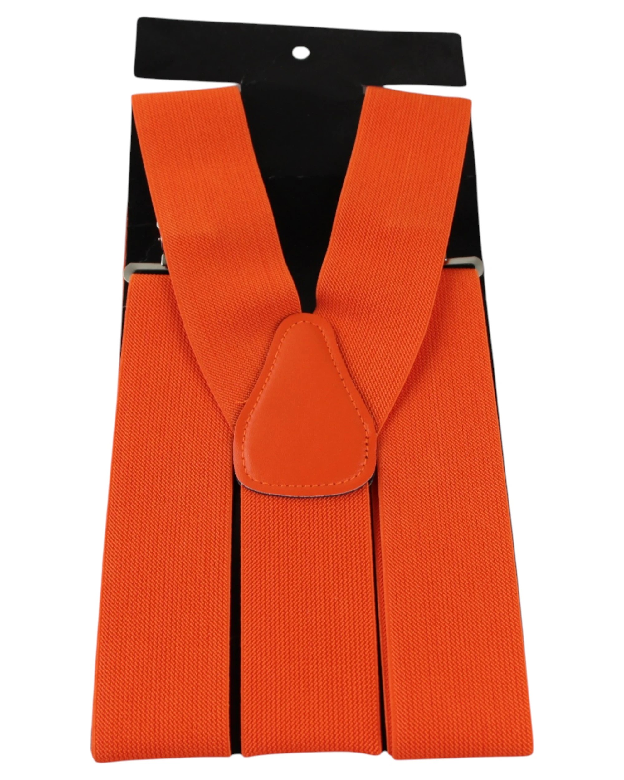 2 Zasel Mens Adjustable Extra Wide Heavy Duty 120cm Suspenders - Orange, 2 of 3
