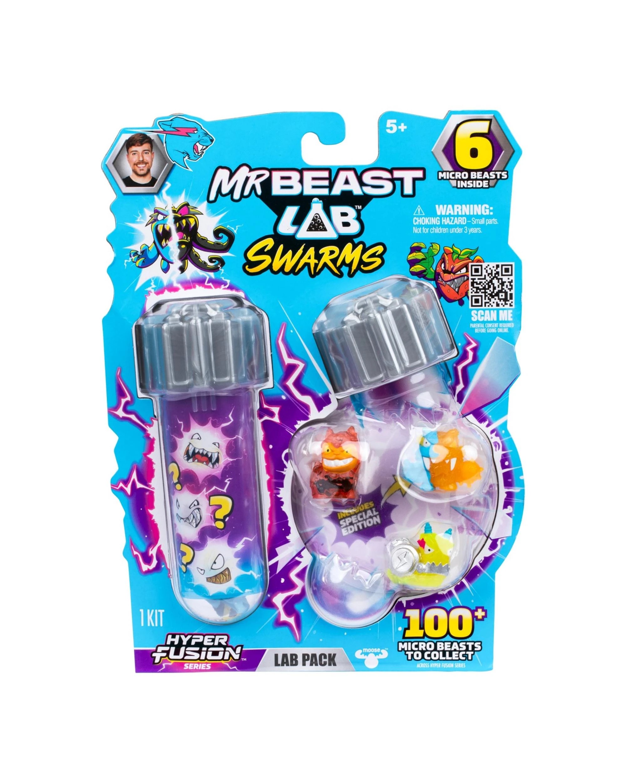 1 Moose Toys MrBeast Lab Swarms Hyper Fusion Series Lab 6 Pack Figure Assortment, 1 of 6