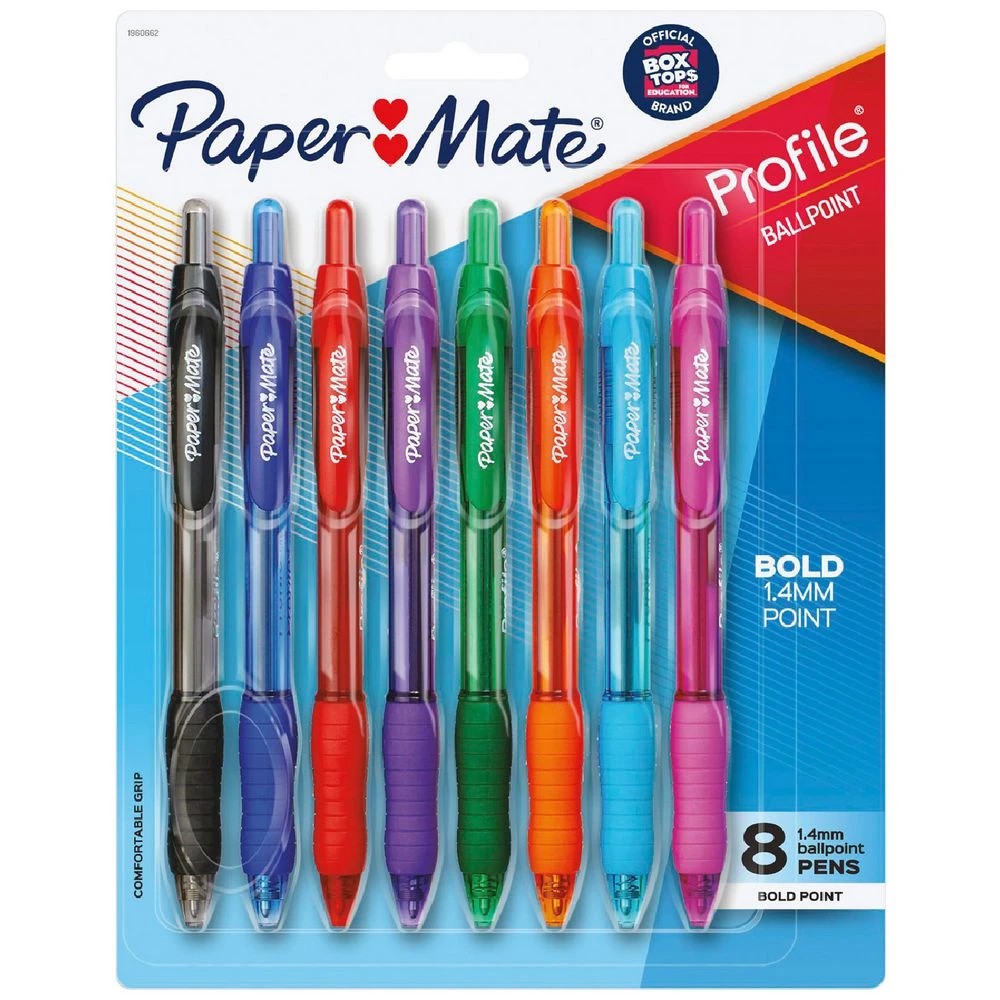 1 Paper Mate Profile Retractable Ballpoint Pen Fashion 8 Pack, 1 of 5