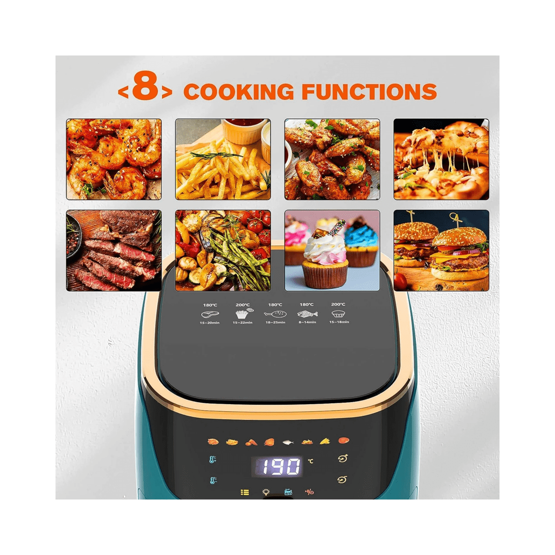 3 Advwin Air Fryer 8l Xxl Led Fryers Oven Airfryer Healthy Cooker Free Oil Kitchen, 3 of 7