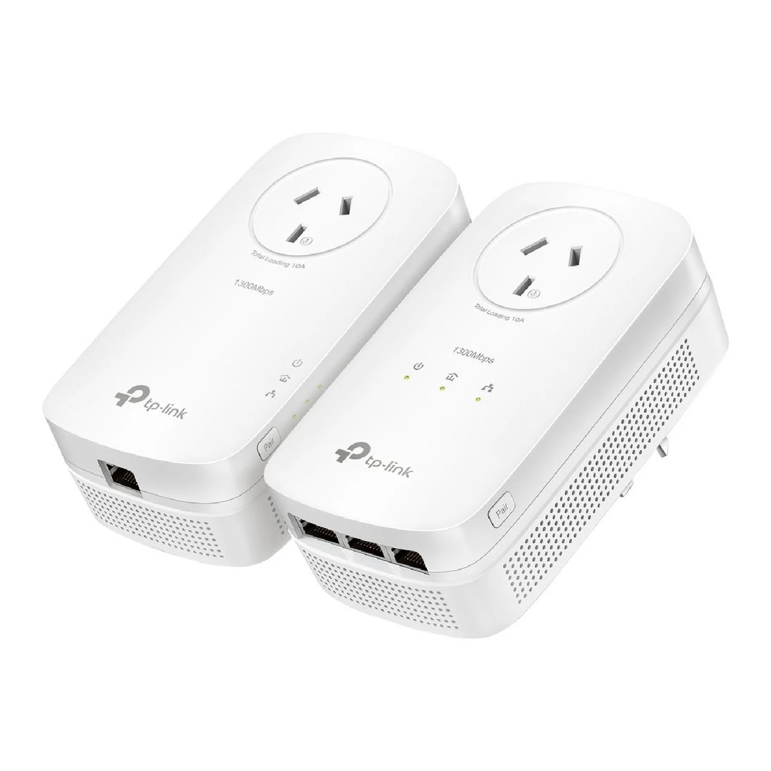 1 TP-Link AV1300 3-Port Gigabit Passthrough Powerline 2 Pack, 1 of 3