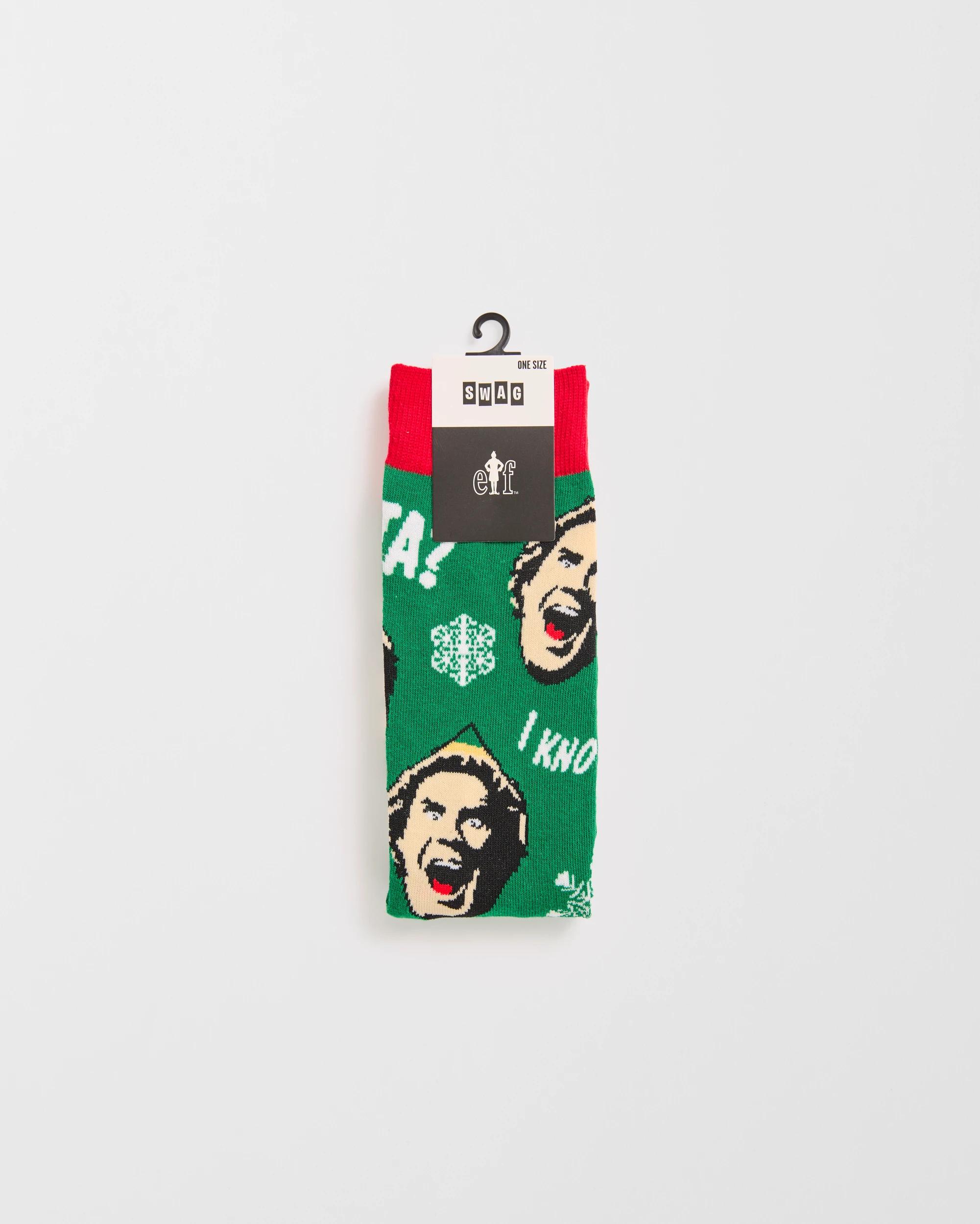 3 Swag  Crew Socks - Christmas OMG Elf GREEN, 3 of 3