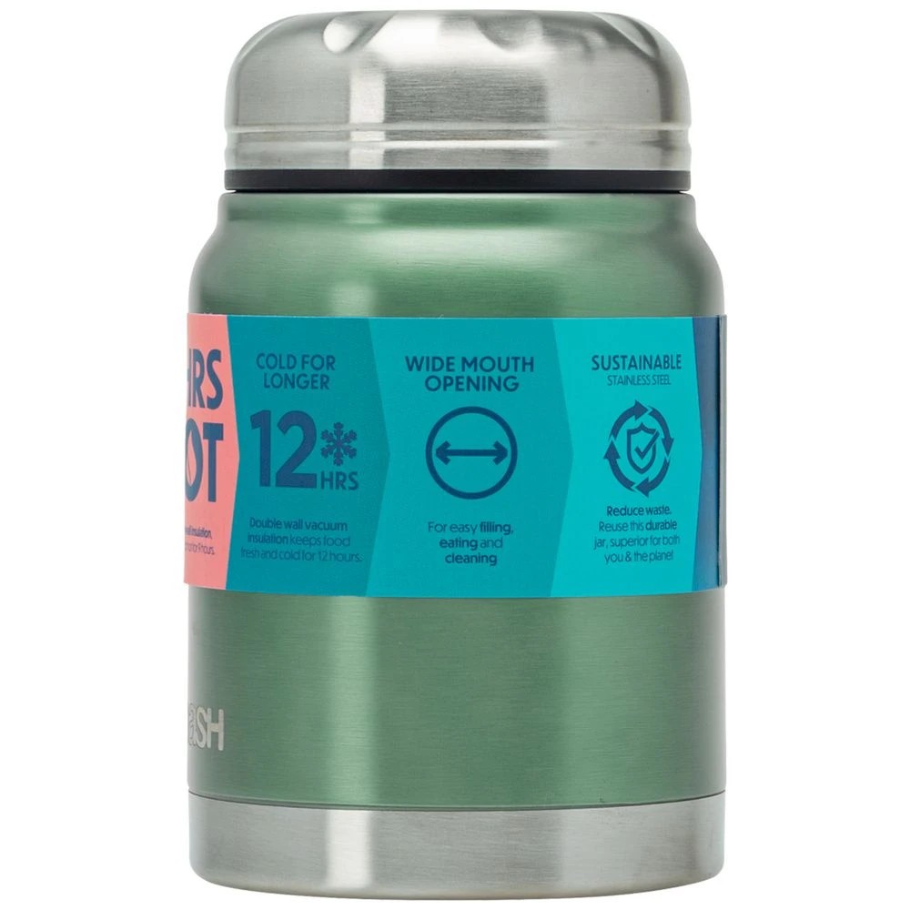 2 Smash Blue Stainless Steel Food Flask 500mL Sage, 2 of 7