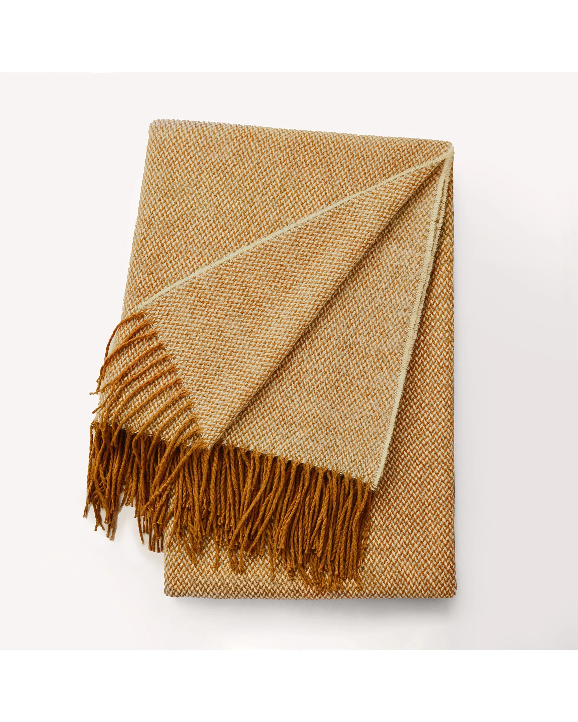 1 Cadence & Co. Huxley Herringbone Throw 130x180cm - Butterscotch, 1 of 4