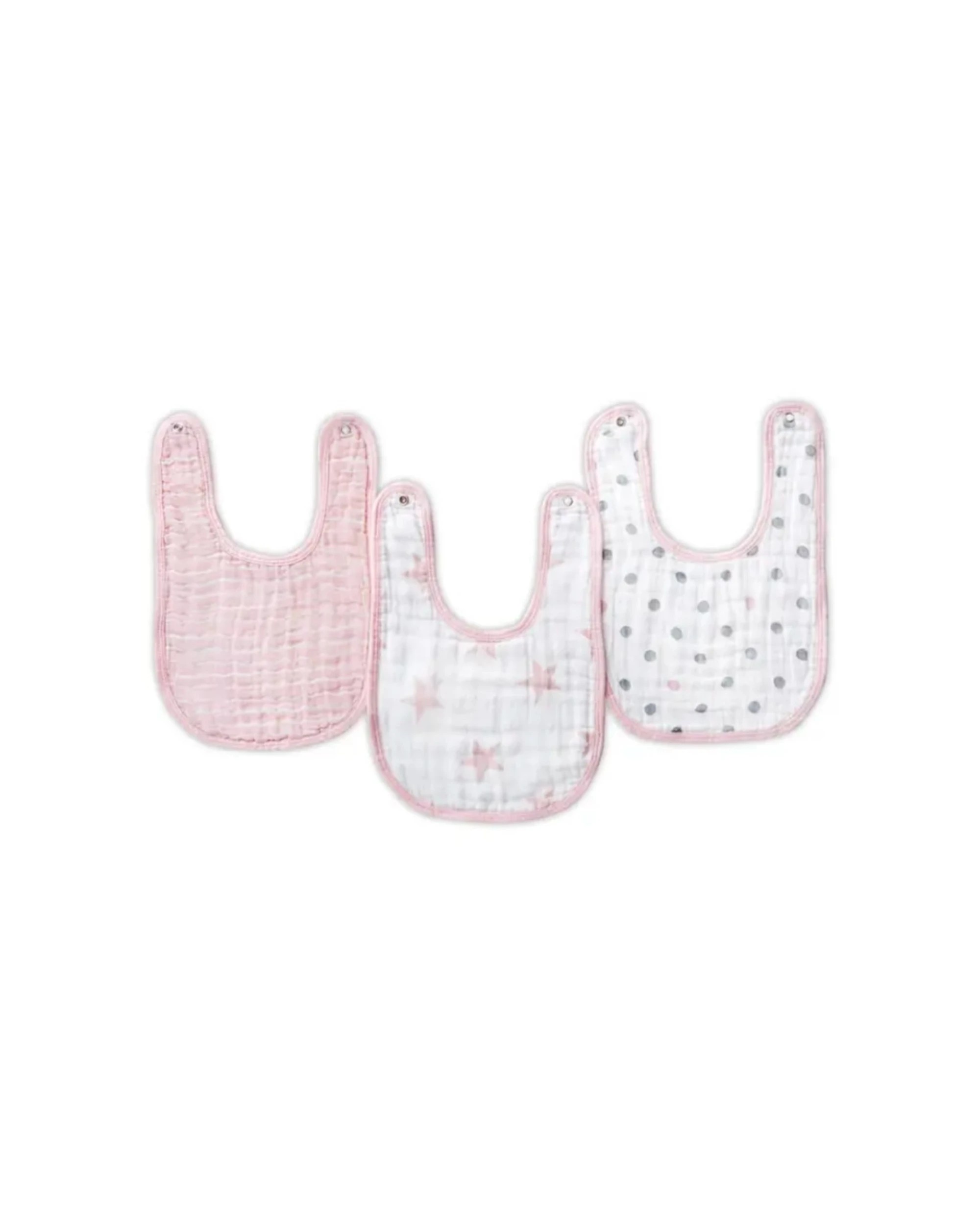 1 Aden + Anais 3pc Cotton Adjustable Classic Muslin Snap Bibs Doll Baby Set - Multi, 1 of 1