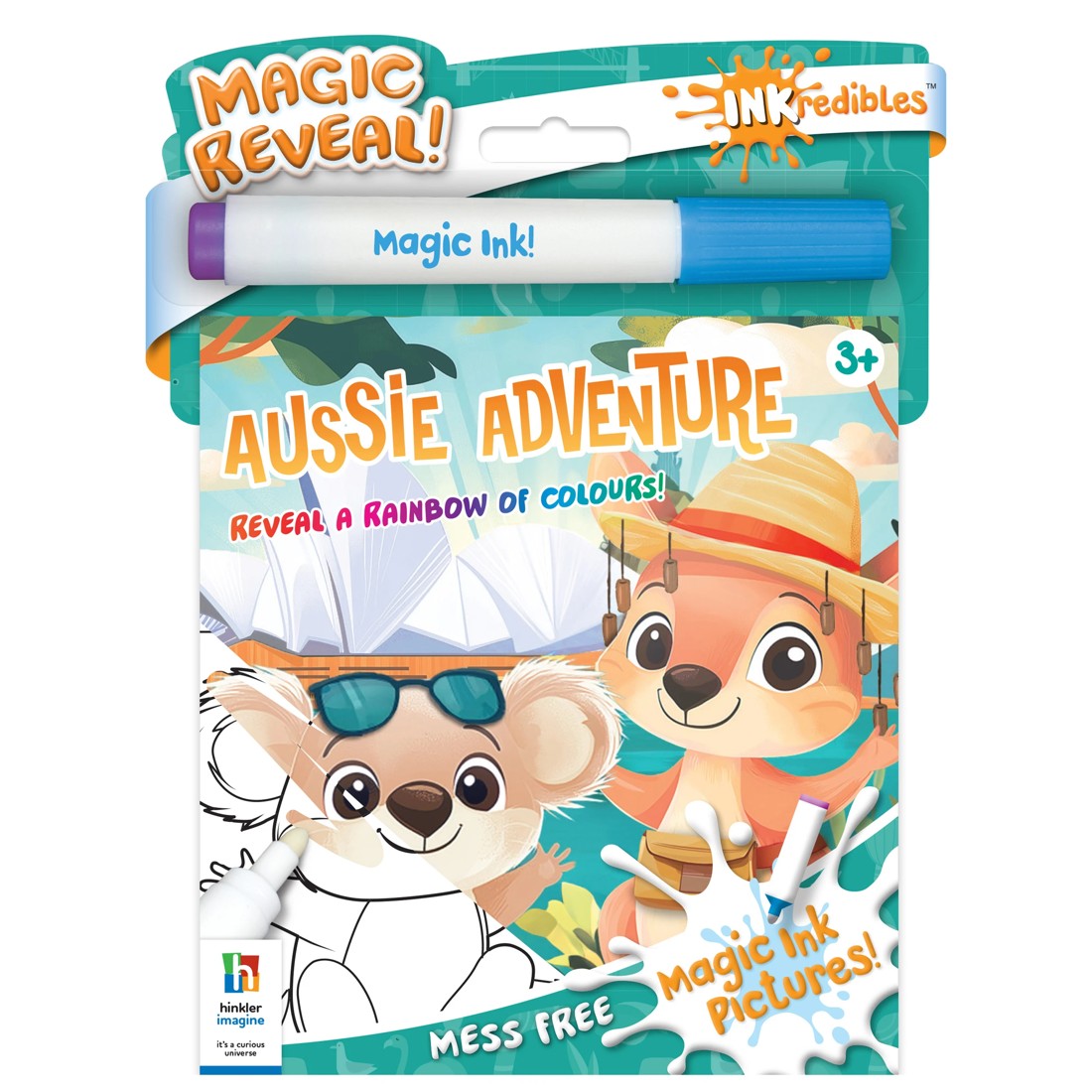 1 INKredibles Magic Reveal Aussie Adventure Mess Free Magic Ink Pictures! - Book, 1 of 5