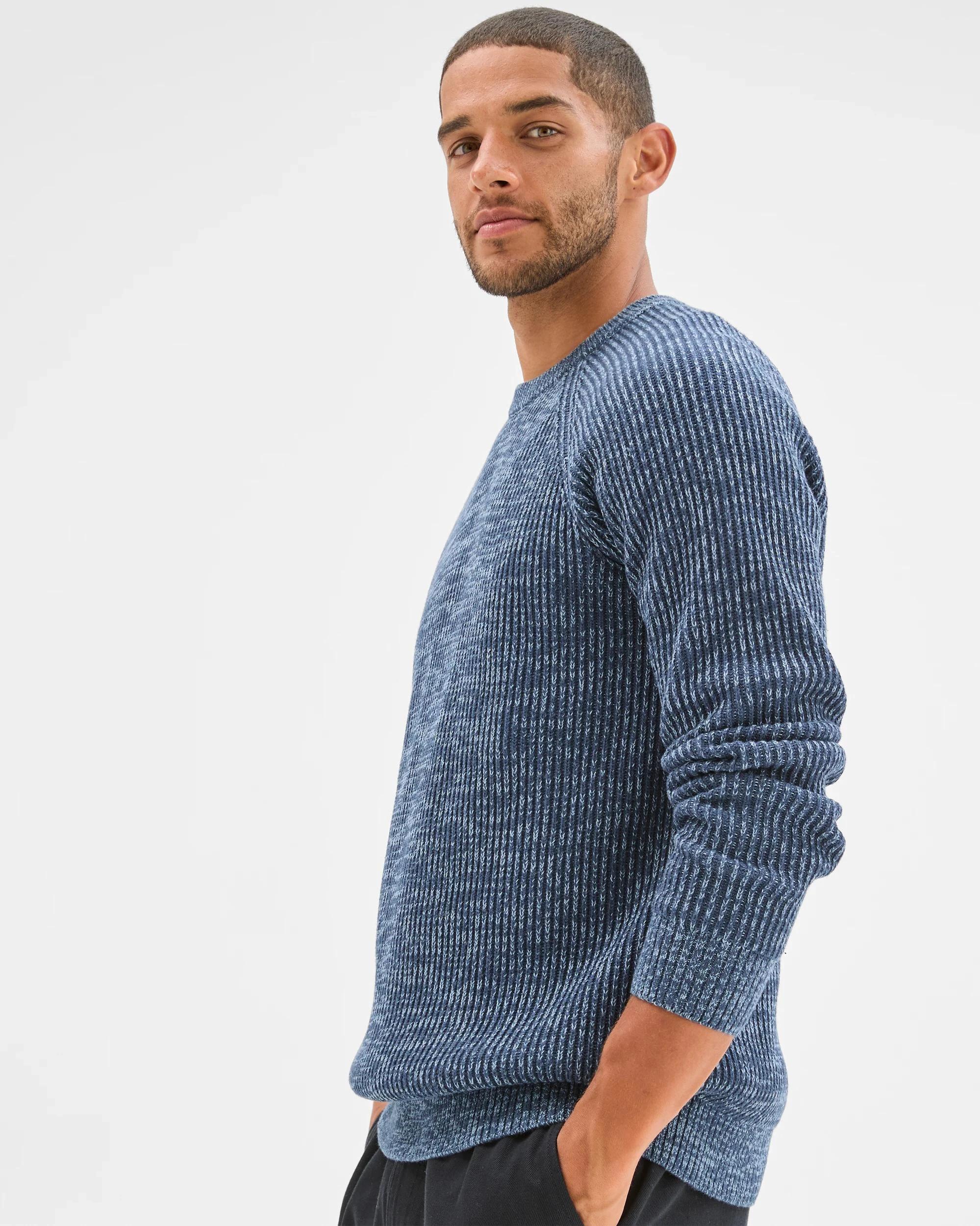 7 Target Man Australian Cotton Fisherman Knit Jumper BLUE, 7 of 7