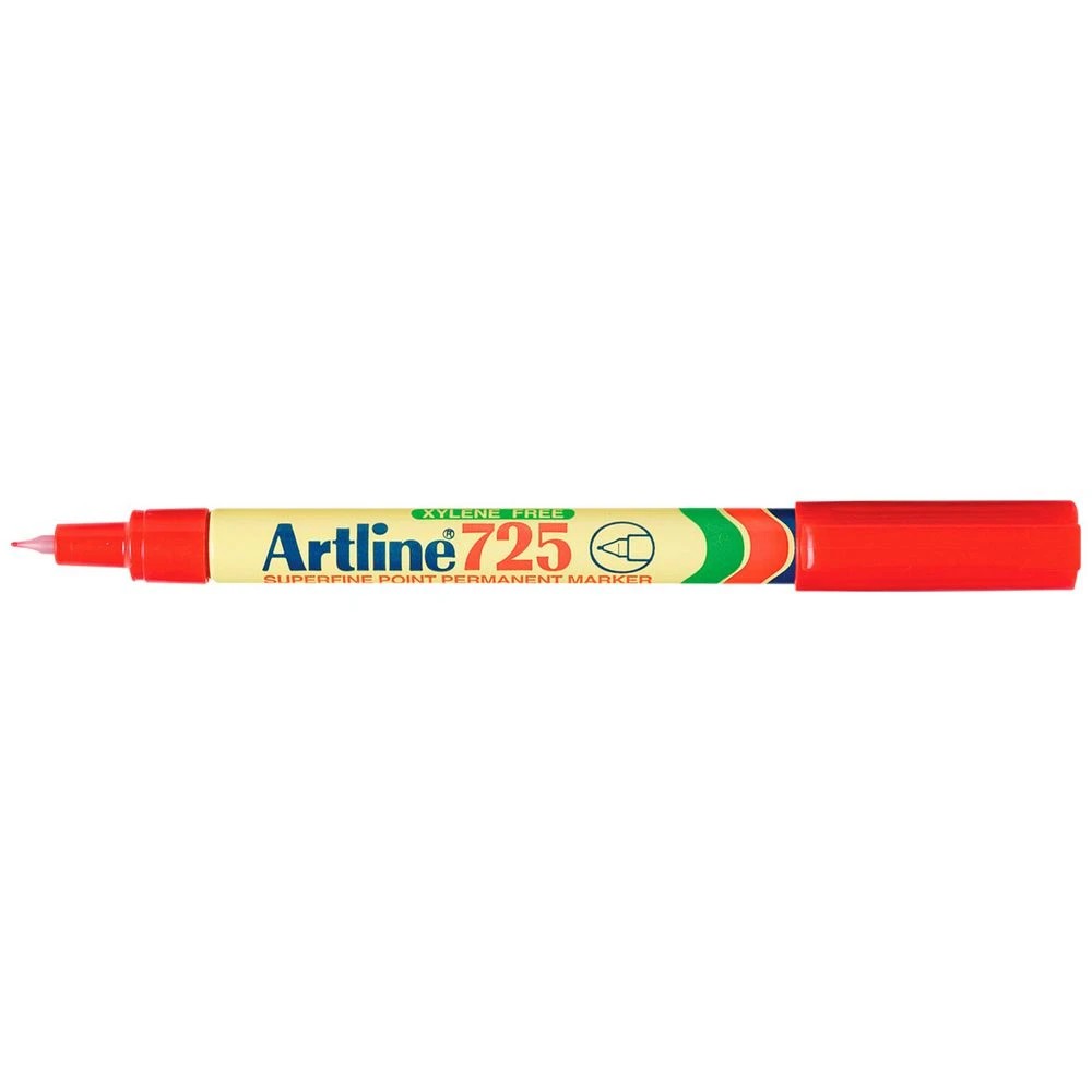 1 Artline 725 Permanent Marker Bullet Red, 1 of 2