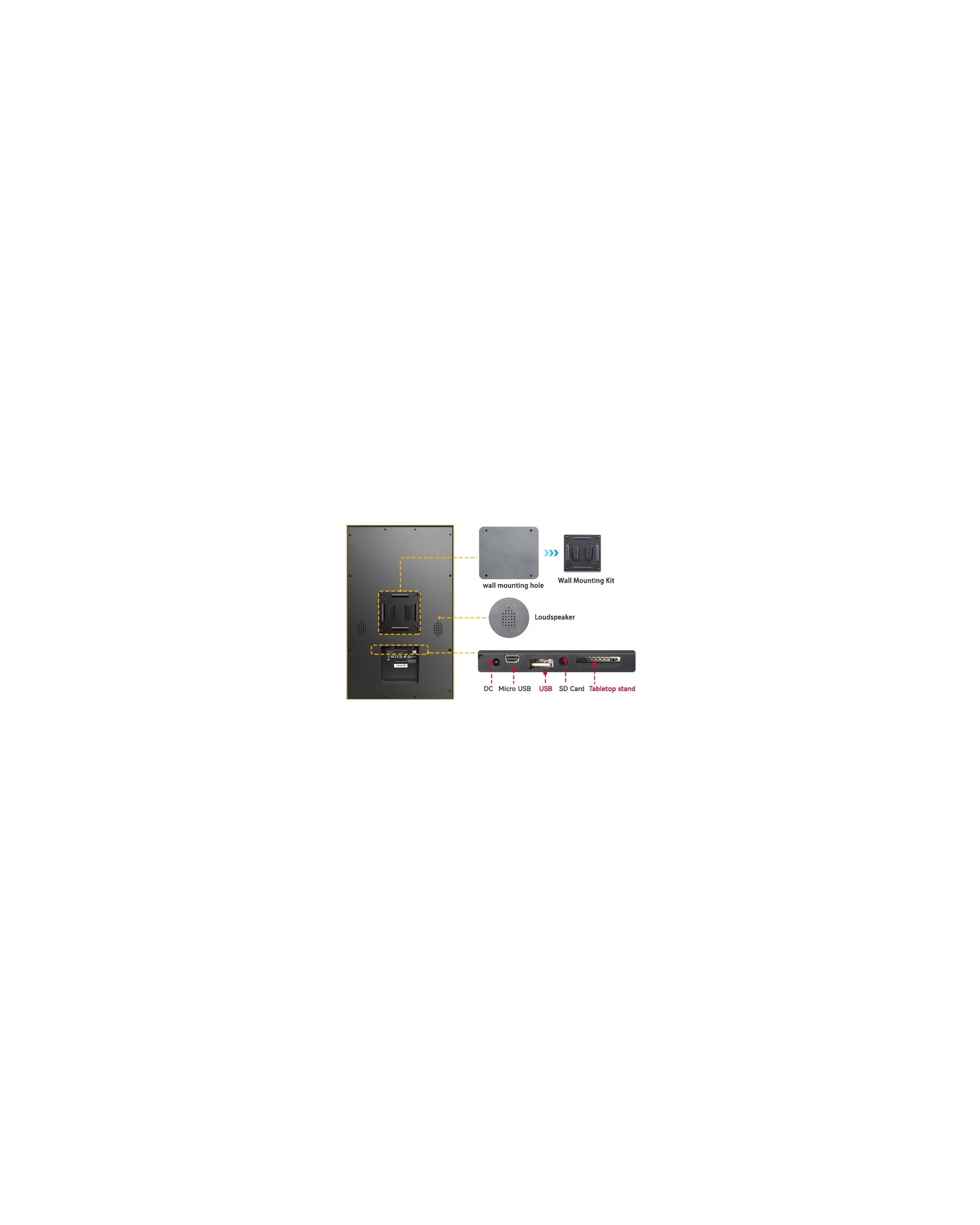 4 Kodak WF215 21.5 Inch Wi-Fi Photo Frame Metal Gold, 4 of 4