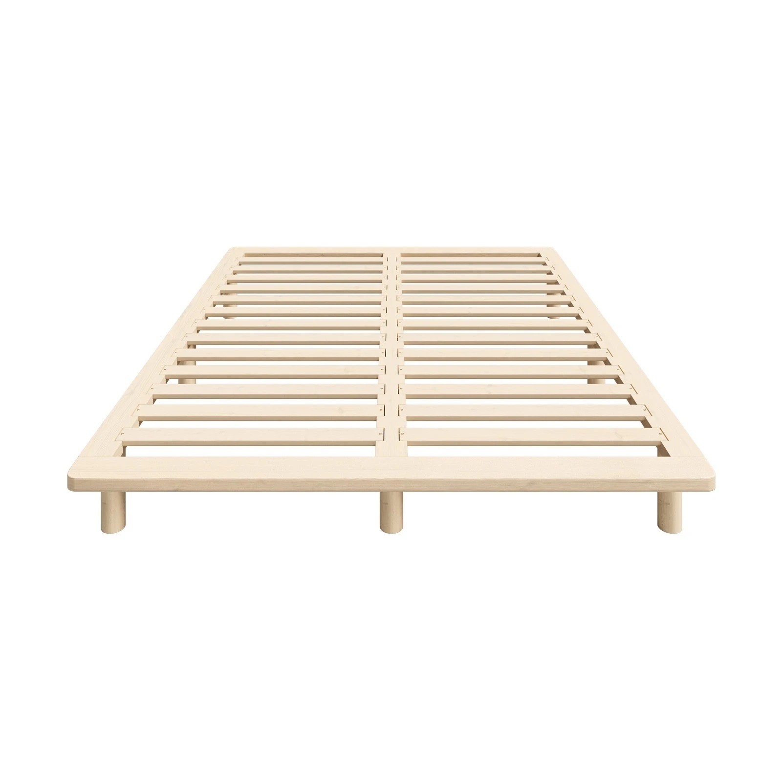 4 Oikiture Bed Frame Double Size Wooden Bed Base Platform Timber
 - Natural, 4 of 10