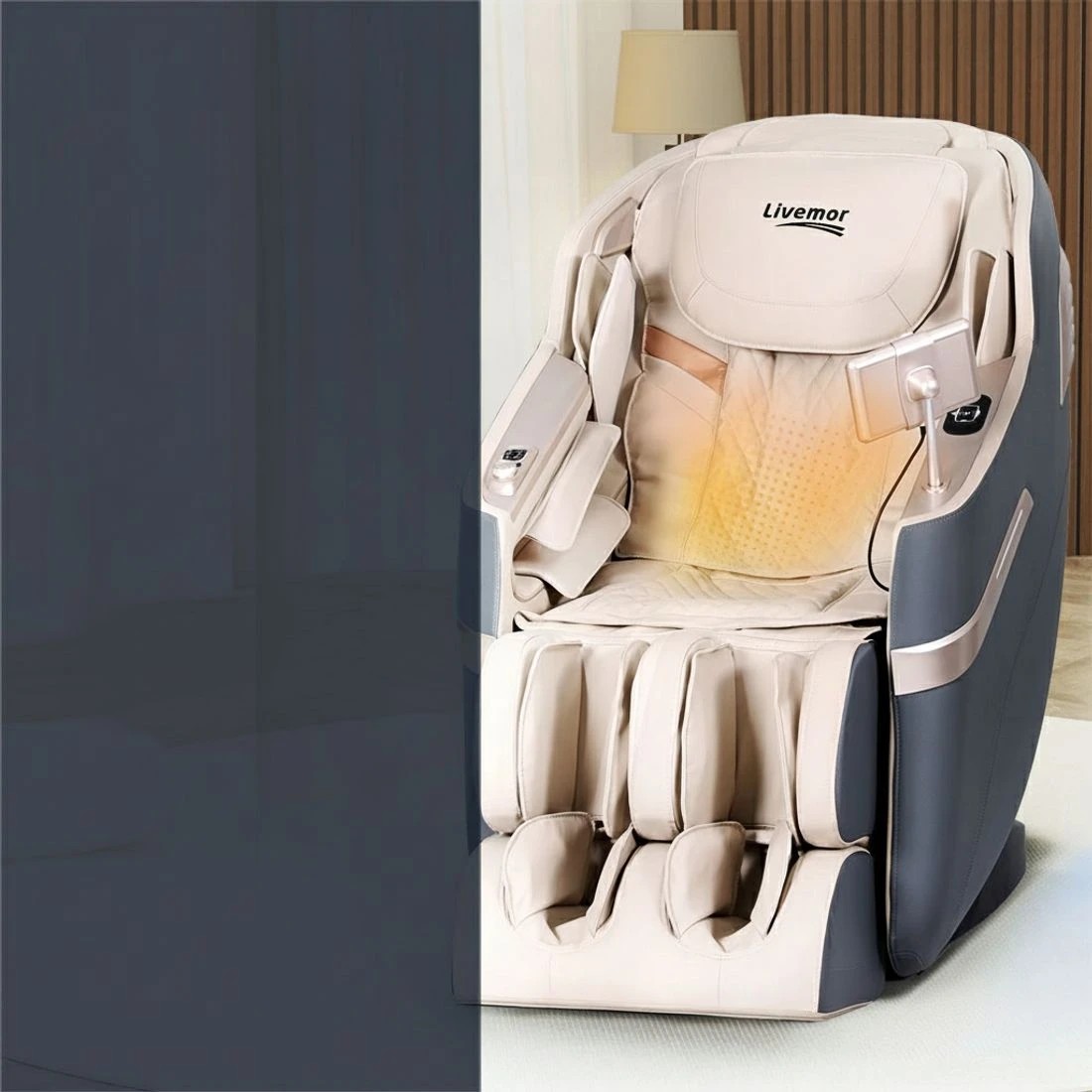 5 Livemor 4D Massage Chair Recliner SL Track Full Body Zero Gravity Massager Heated AI Body - Multi, 5 of 6