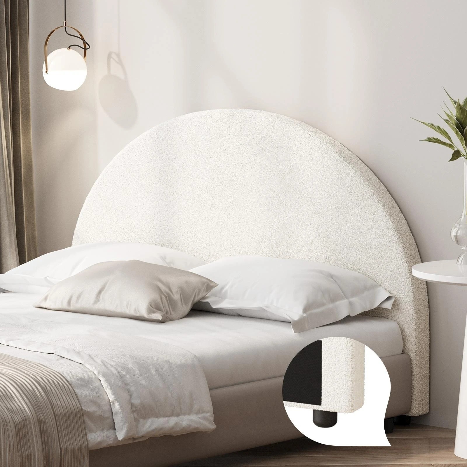 2 Oikiture Bed Head Single Size Headboard Bedhead
 - White, 2 of 10