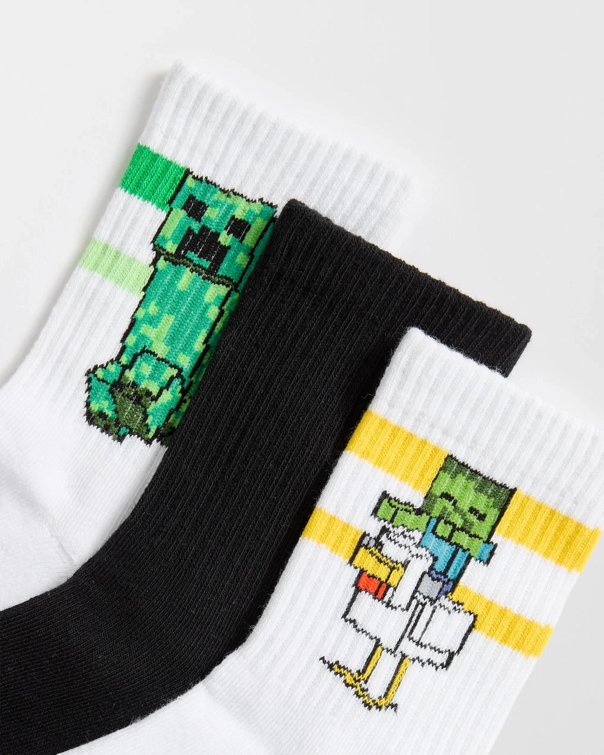 2 Minecraft Crew Socks 3 Pack MINECRAFT, 2 of 3