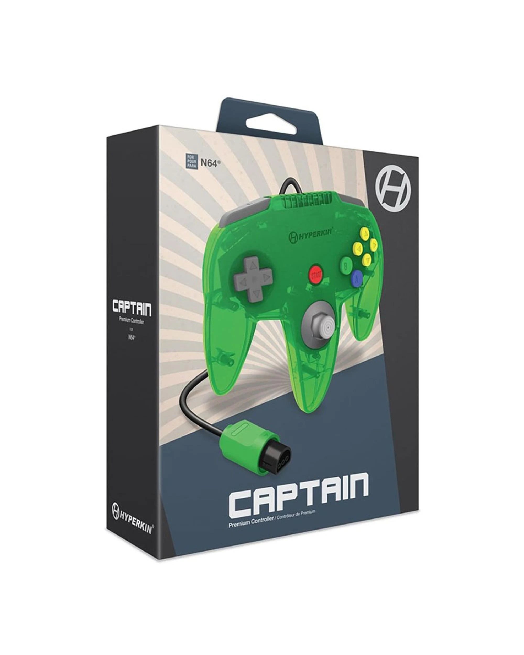 1 Hyperkin Captain Premium Controller for N64 Lime Green, 1 of 4
