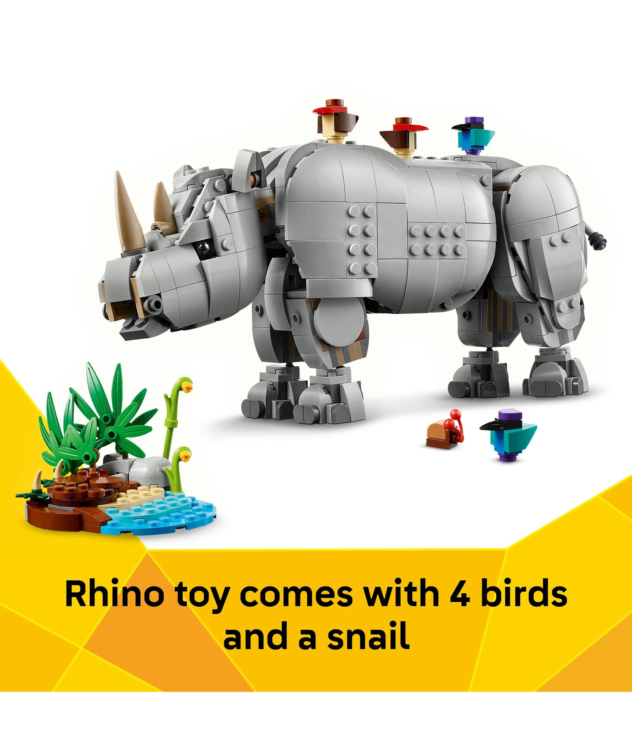 7 LEGO Creator Wild Animals: Majestic Rhino with Birds 31171, 7 of 10