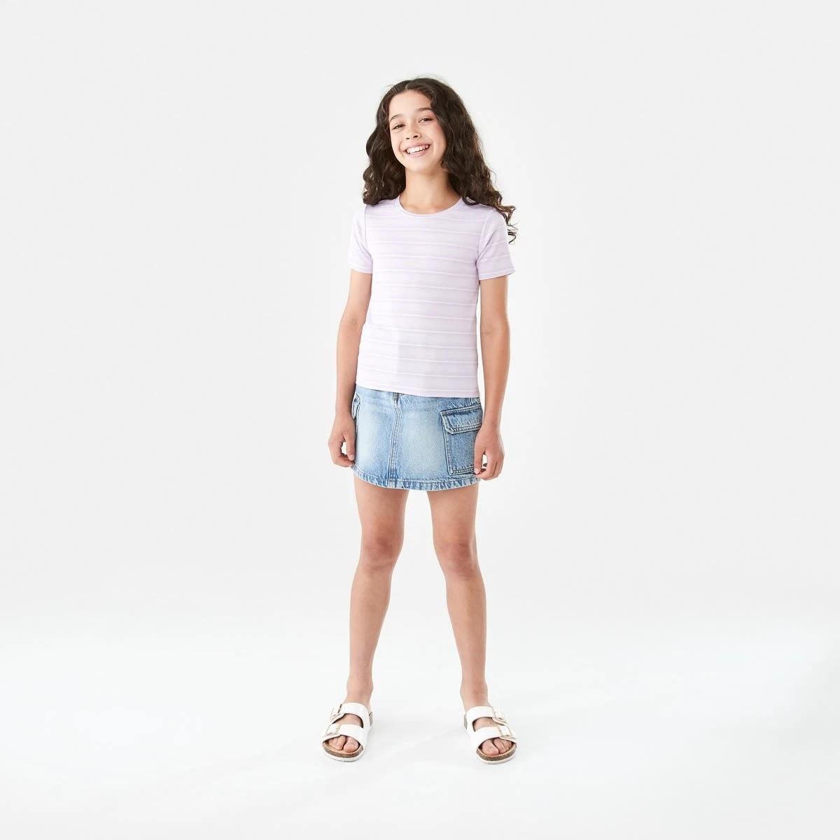 6 Short Sleeve Rib Top Pur Stripe, 6 of 9