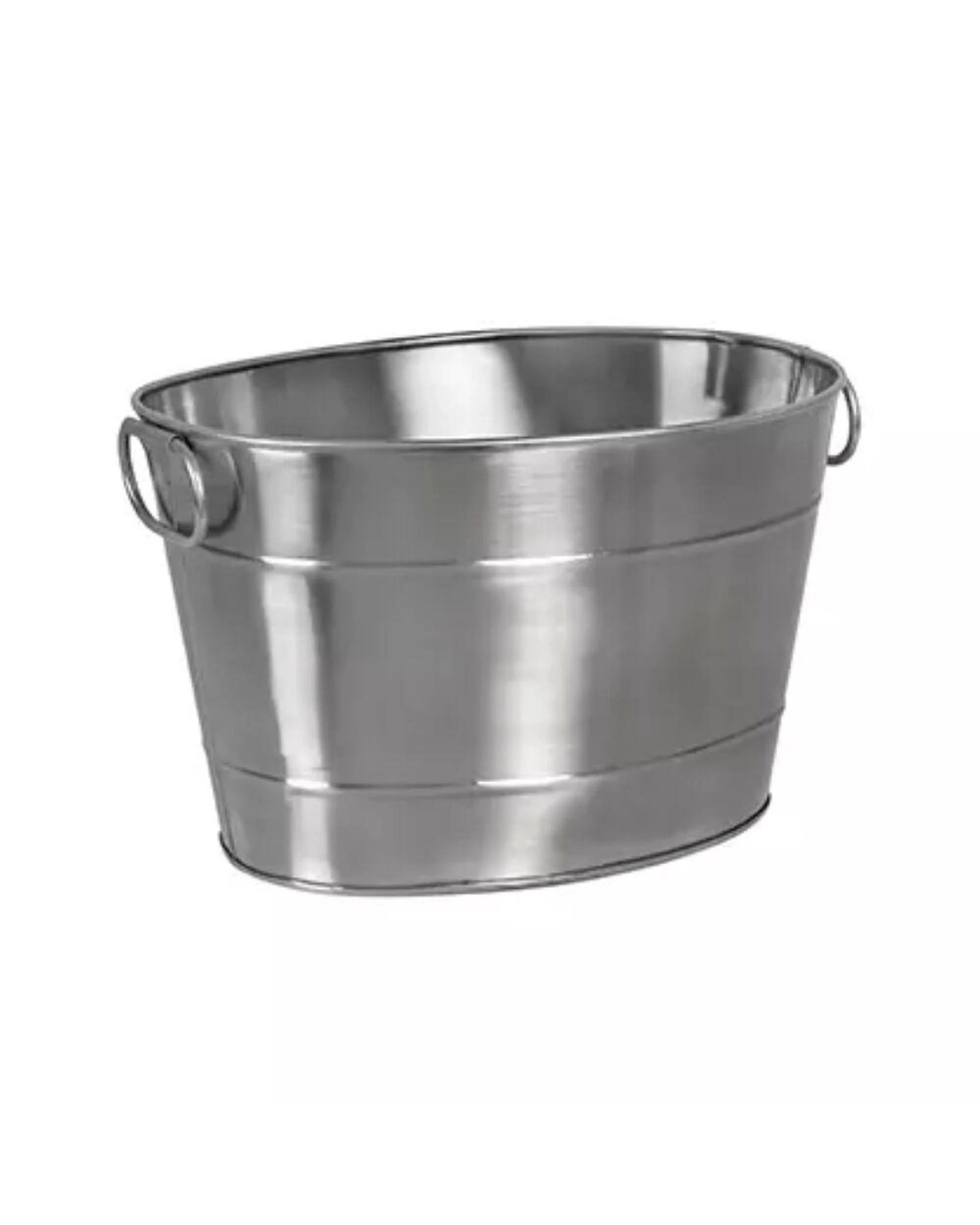 1 Moda Oval Beverage Tub Satin Stainless Steel 360x270x220mm, 1 of 3