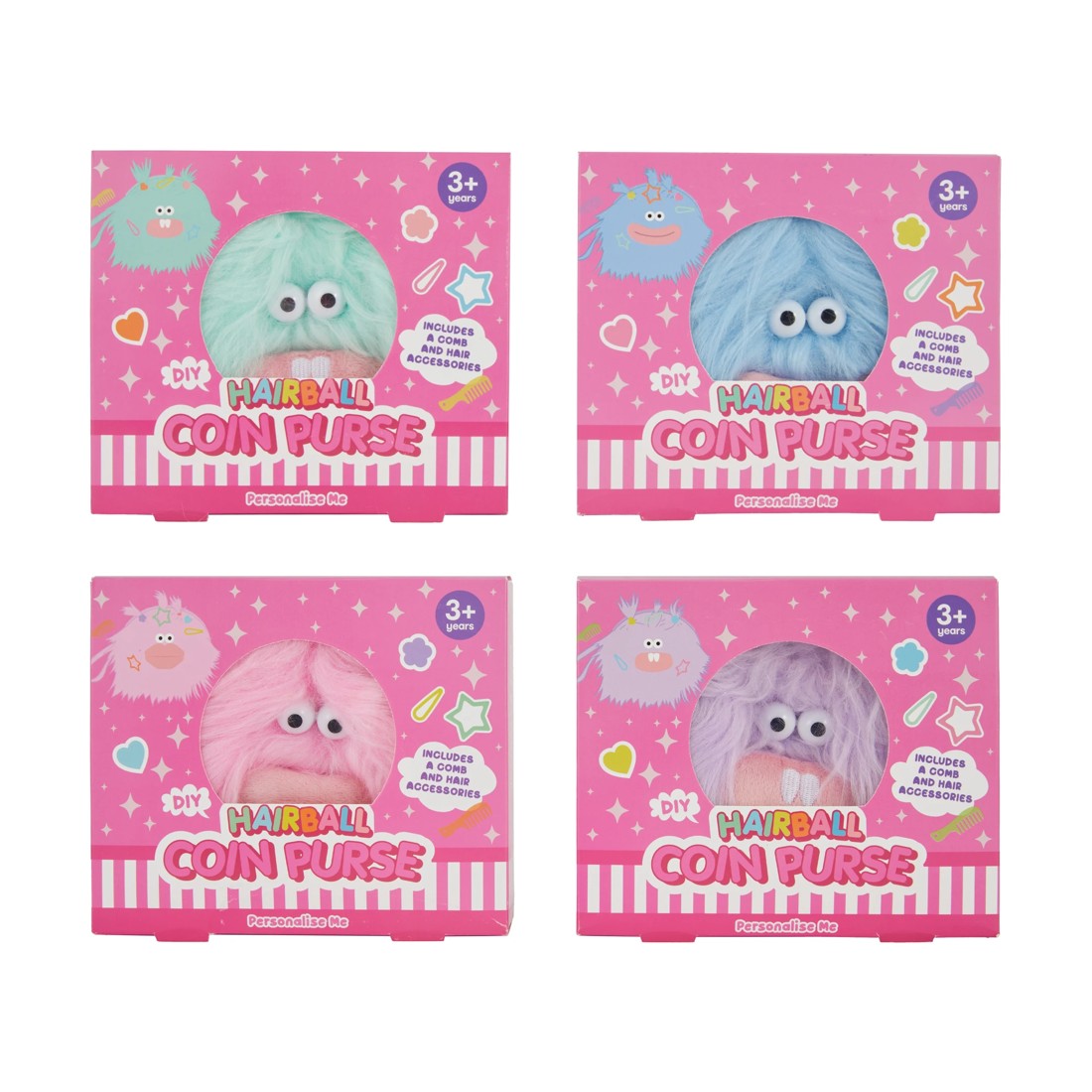 2 DIY Hairball Coin Purse Kit - Assorted, 2 of 7