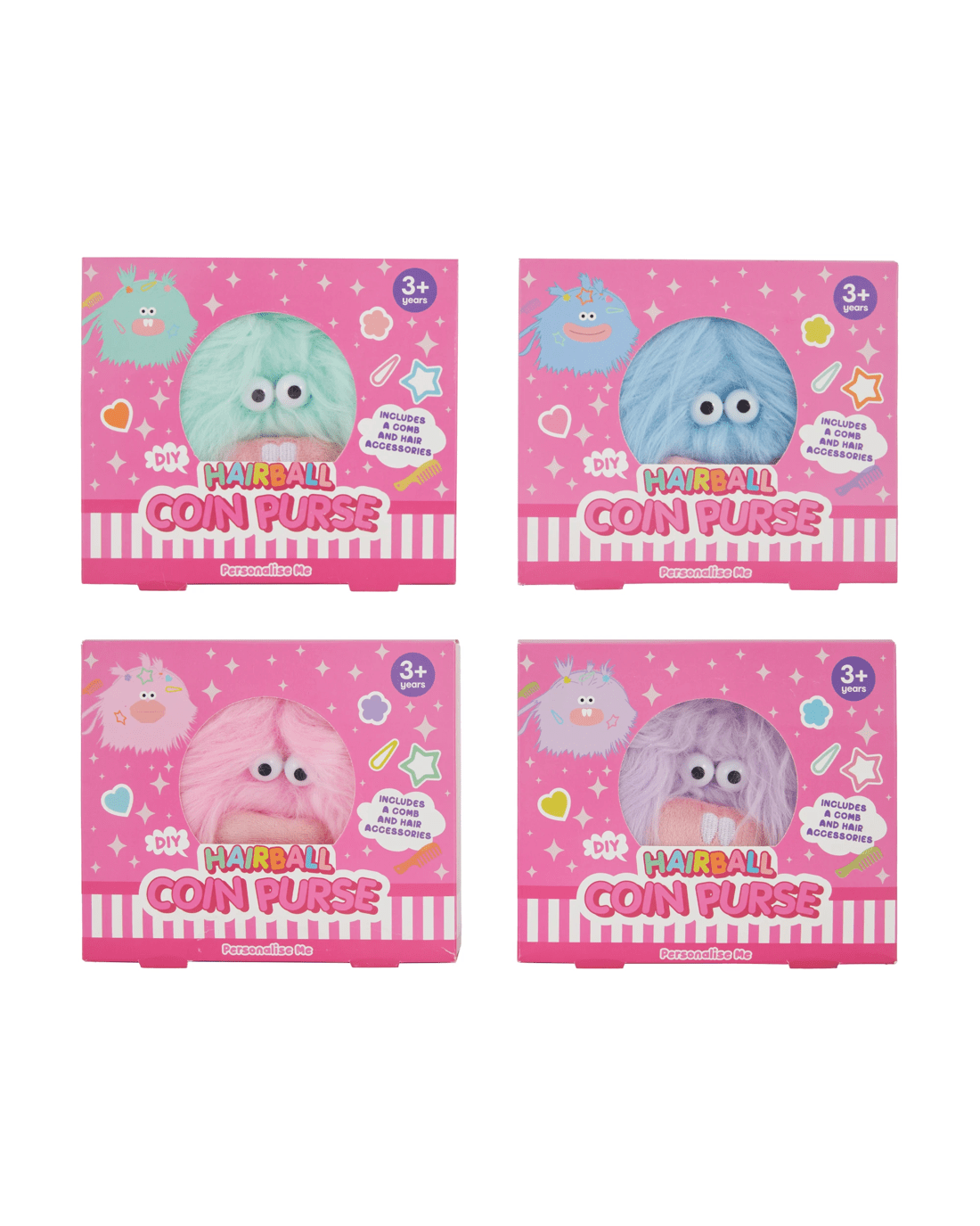 2 DIY Hairball Coin Purse Kit - Assorted, 2 of 7