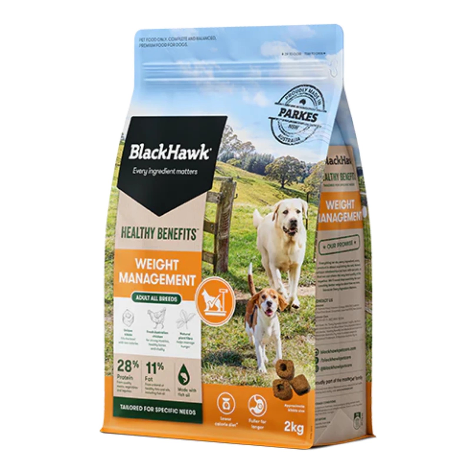 2 Black Hawk Healthy Benefits Weight Management Adult Dog Dry Food - 2kg, 2 of 2