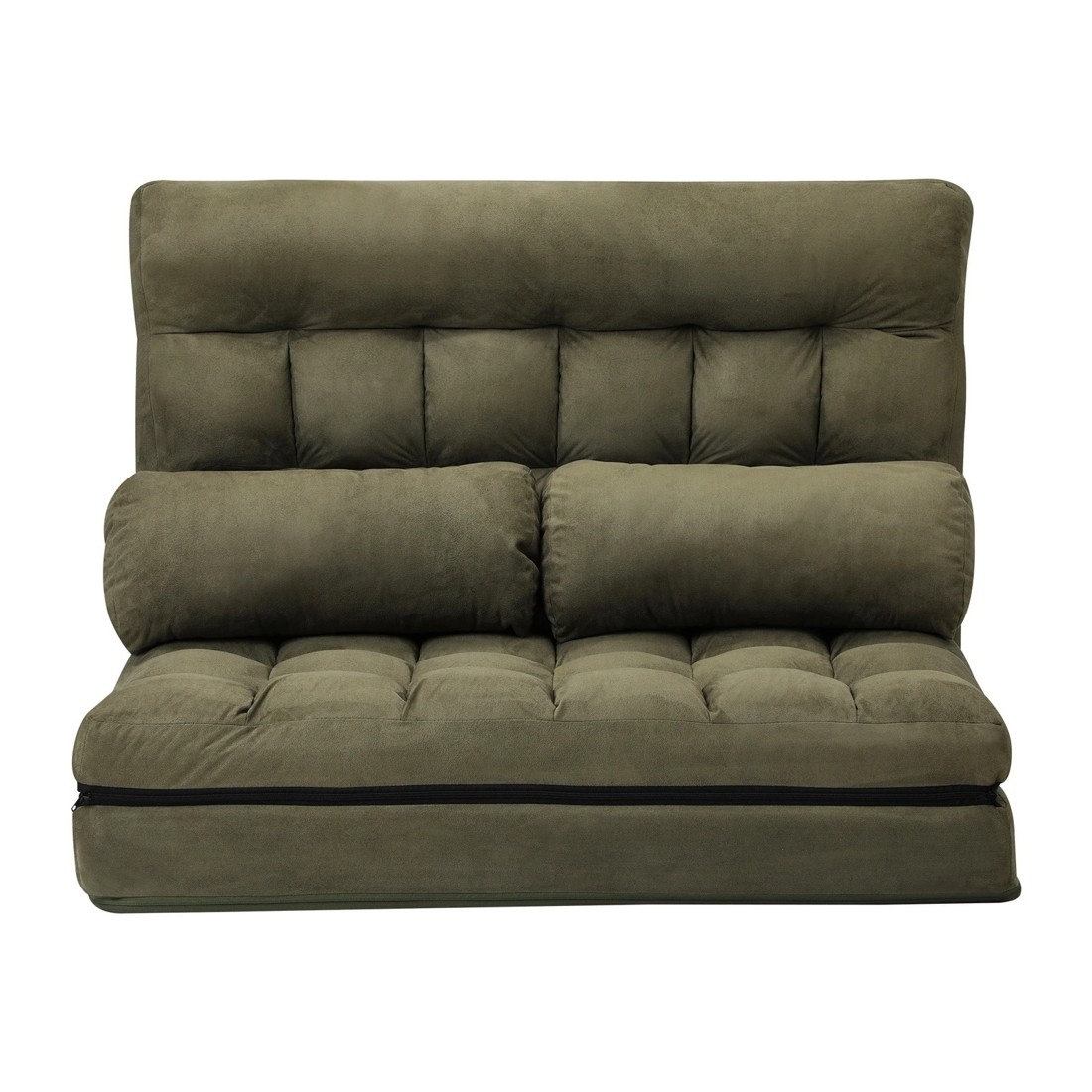 7 Oikiture Lounge Sofa Bed Floor Recliner 2 Seater Chaise Chair Folding
 - Green, 7 of 10