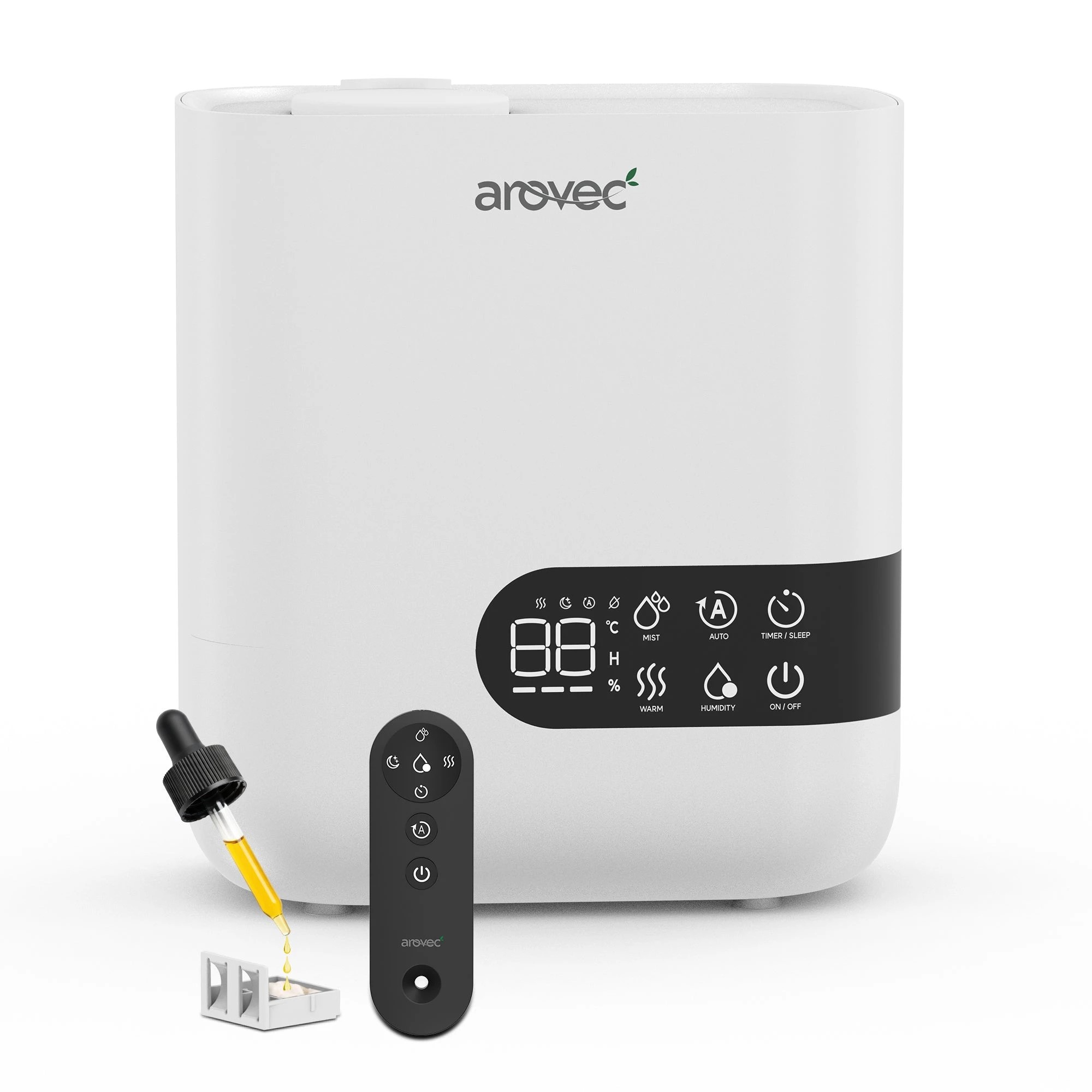 1 Arovec Humidifier and Aroma Diffuser 4.5L Cool and Warm Mist 45 m² for Bedroom, 1 of 1