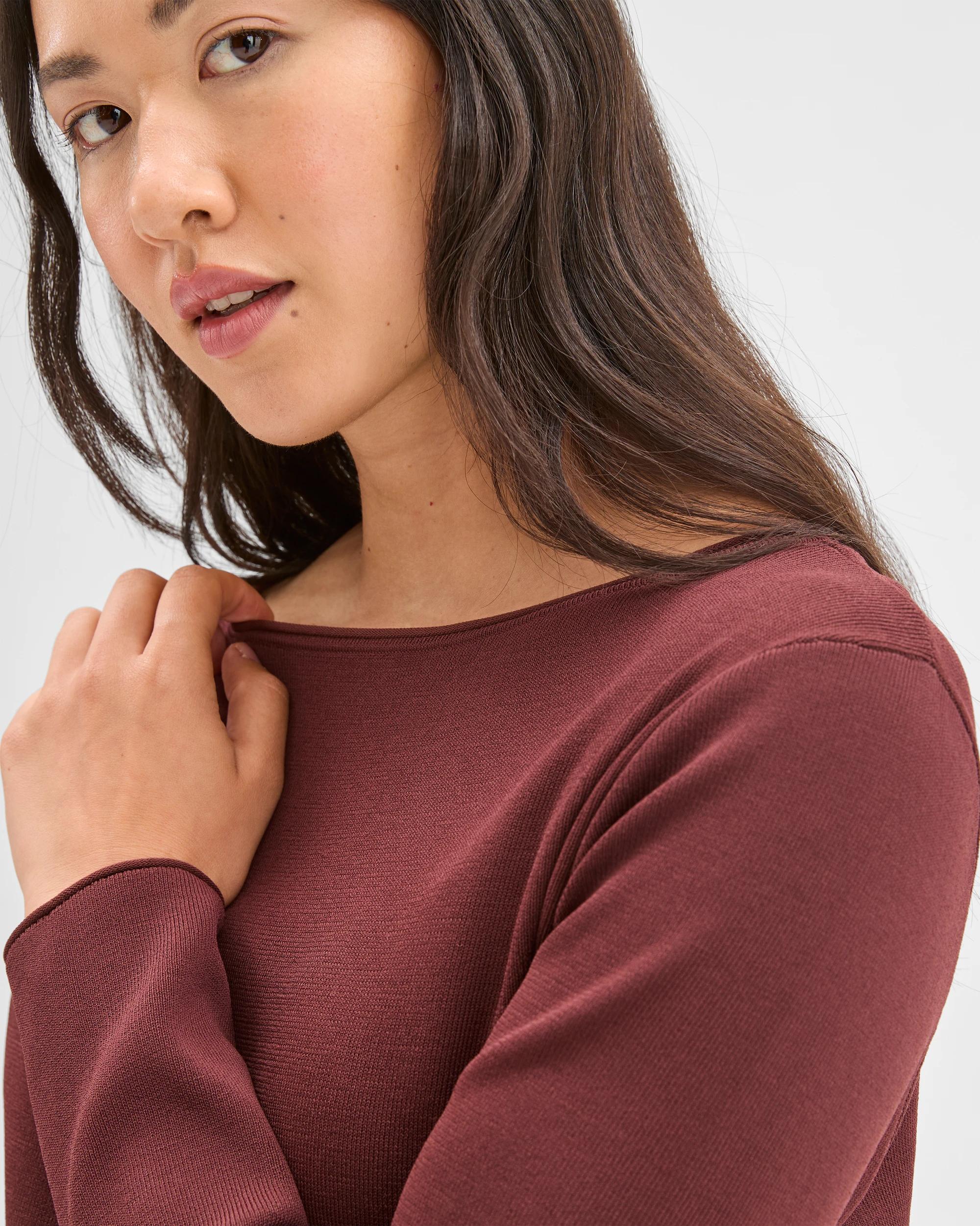 5 Preview Ultimate Long Sleeve Sweater RUM RAISIN, 5 of 6