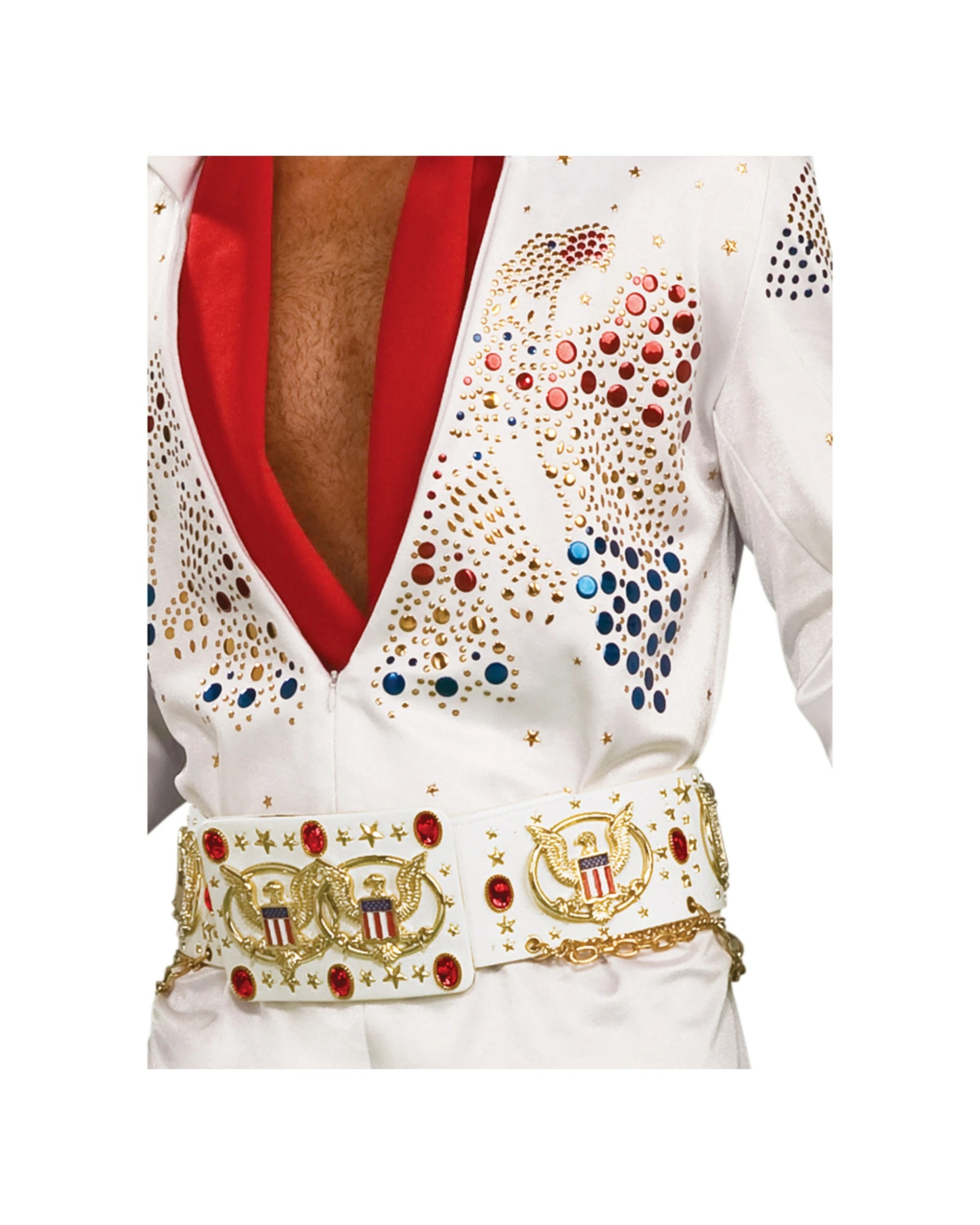 1 Elvis Presley Enterprise Collectors Edition Mens Costume Halloween Party L. - White, 1 of 4