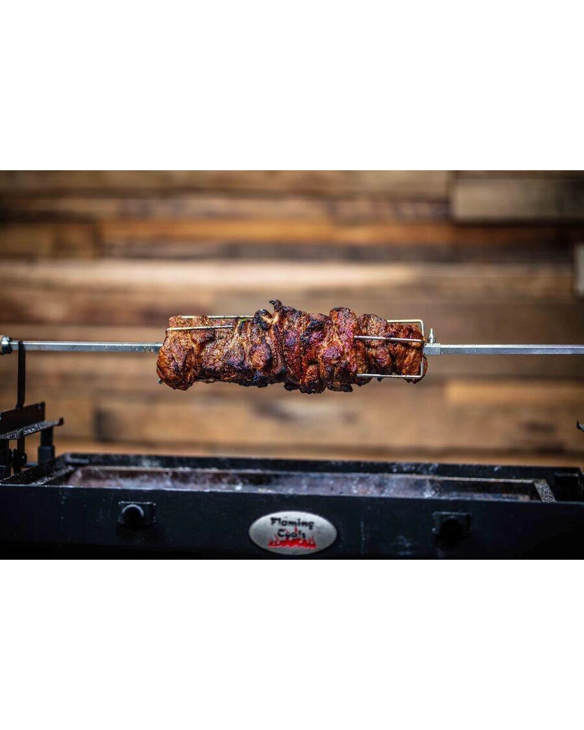 8 Flaming Coals 3 x Cyprus Spit Roast Skewer - 10mm x 950mm, 8 of 10
