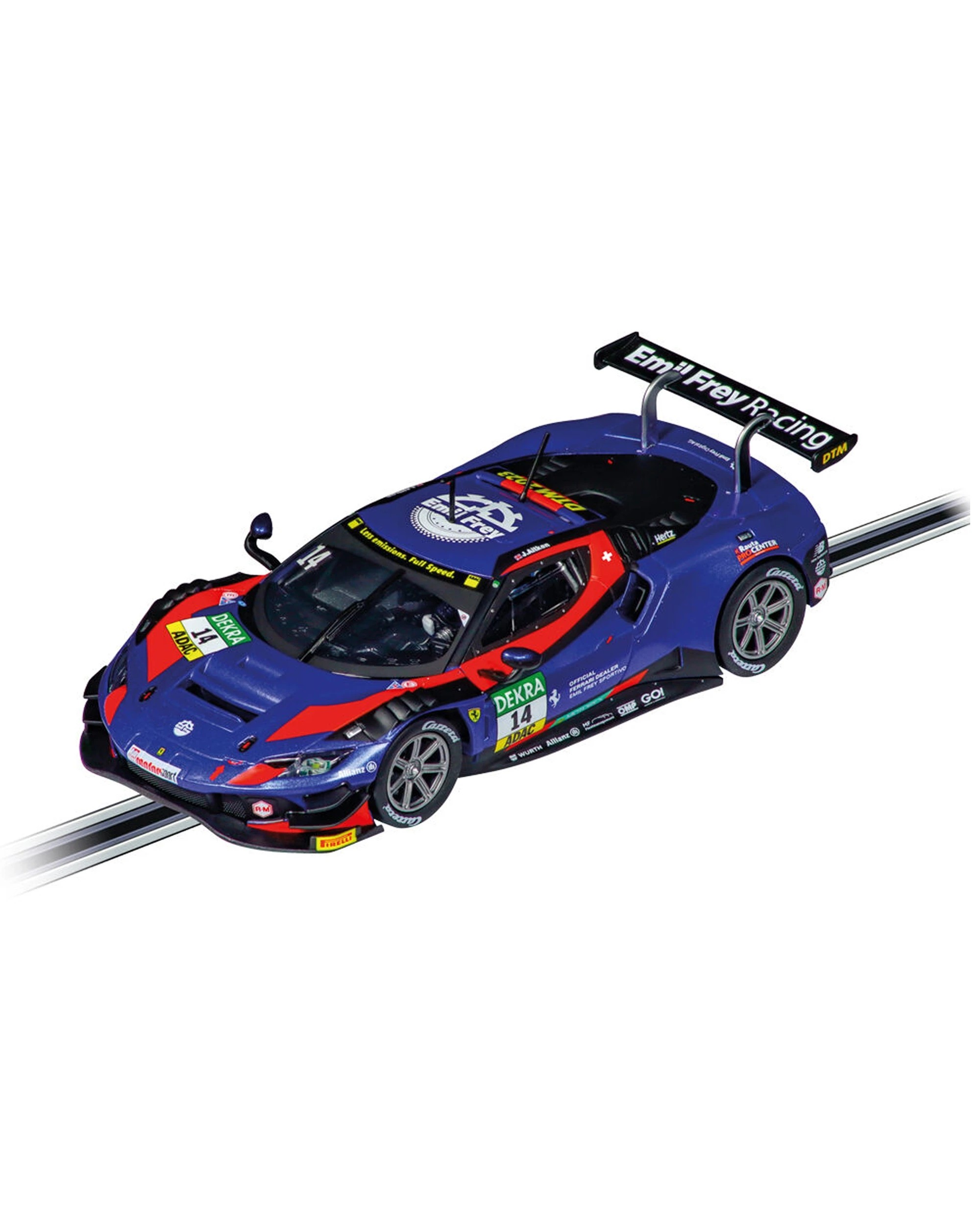 1 CARRERA Ferrari 296 GT3 Emil Frey Racing No14 Slot Car Toy DTM 2023 1 32 Scale - Blue, 1 of 3