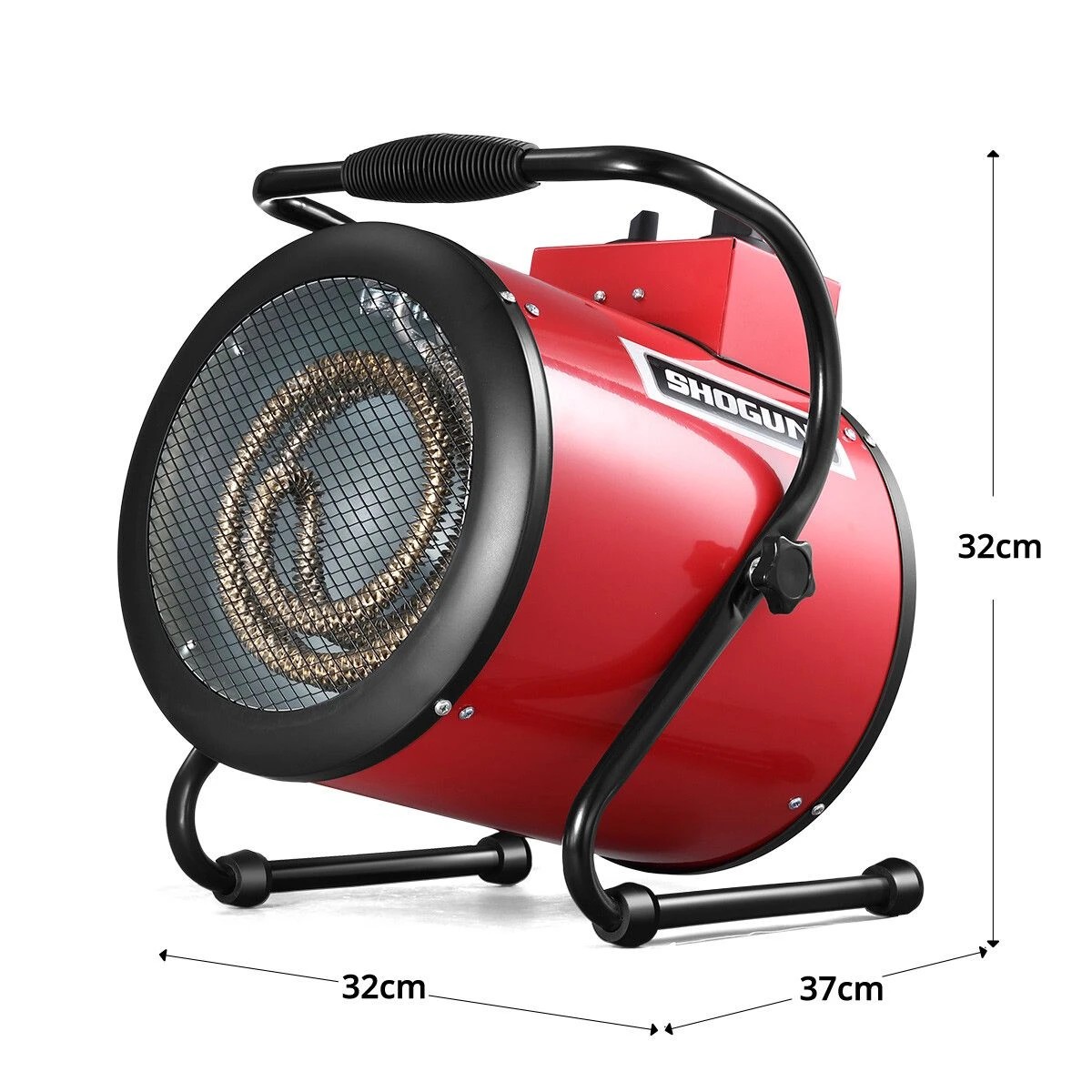 2 Ausway Industrial Fan Heater 2 in 1 Portable Electric Hot Air Blower Carpet Dryer 3000W, 2 of 3