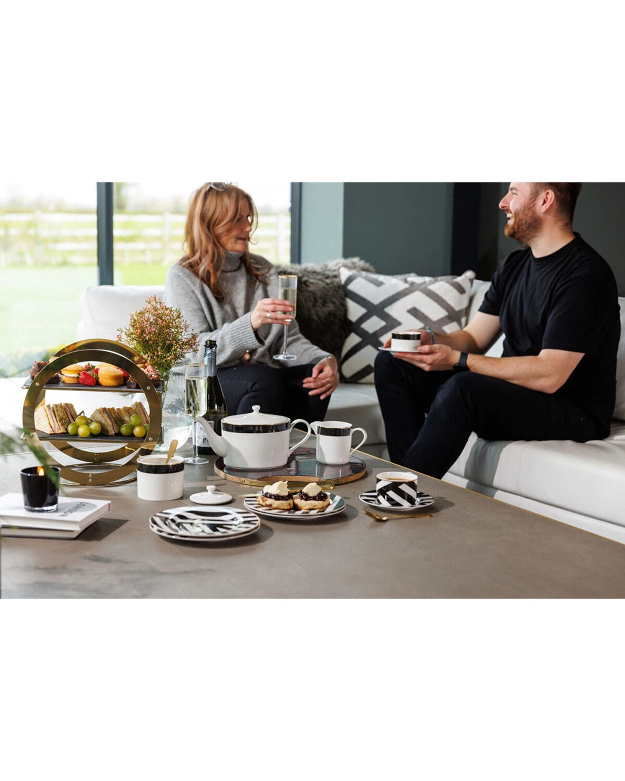 5 Mikasa 2pc Luxe Deco China Sugar Pot and Creamer Set 245ml - Multi, 5 of 6