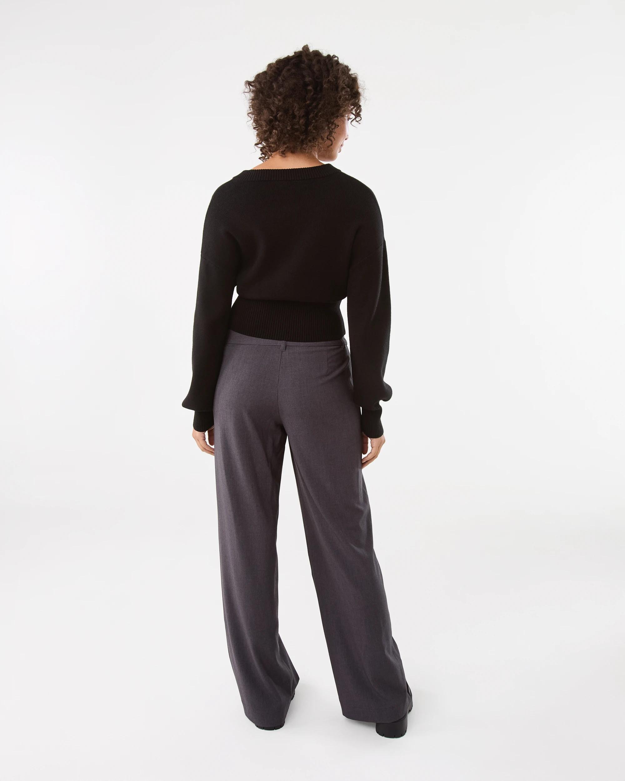 4 Zip Front Knit Cardigan Black, 4 of 8